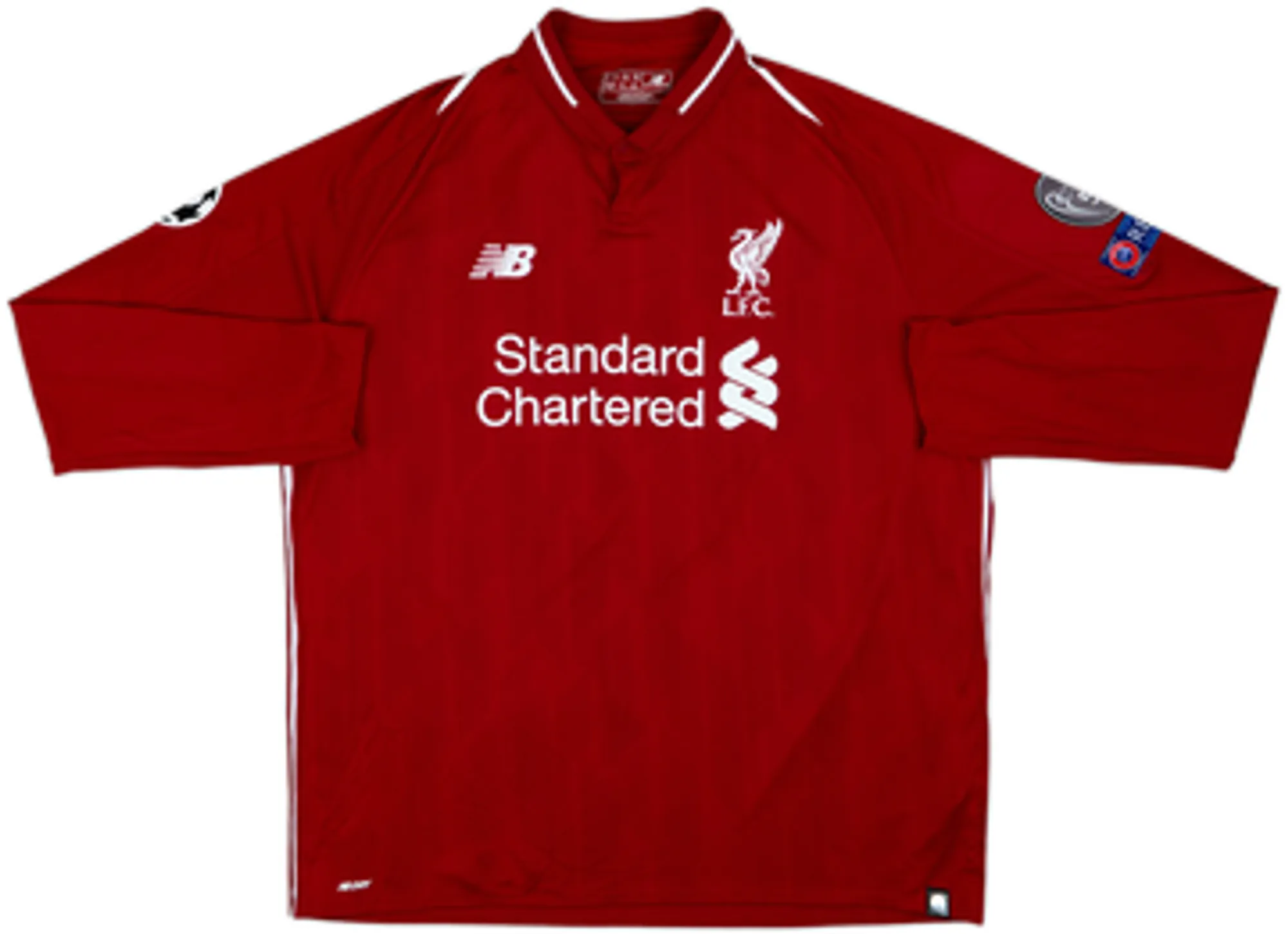 2018-19 Liverpool Home L/S Shirt M.Salah #11 - 6/10 - (XL)