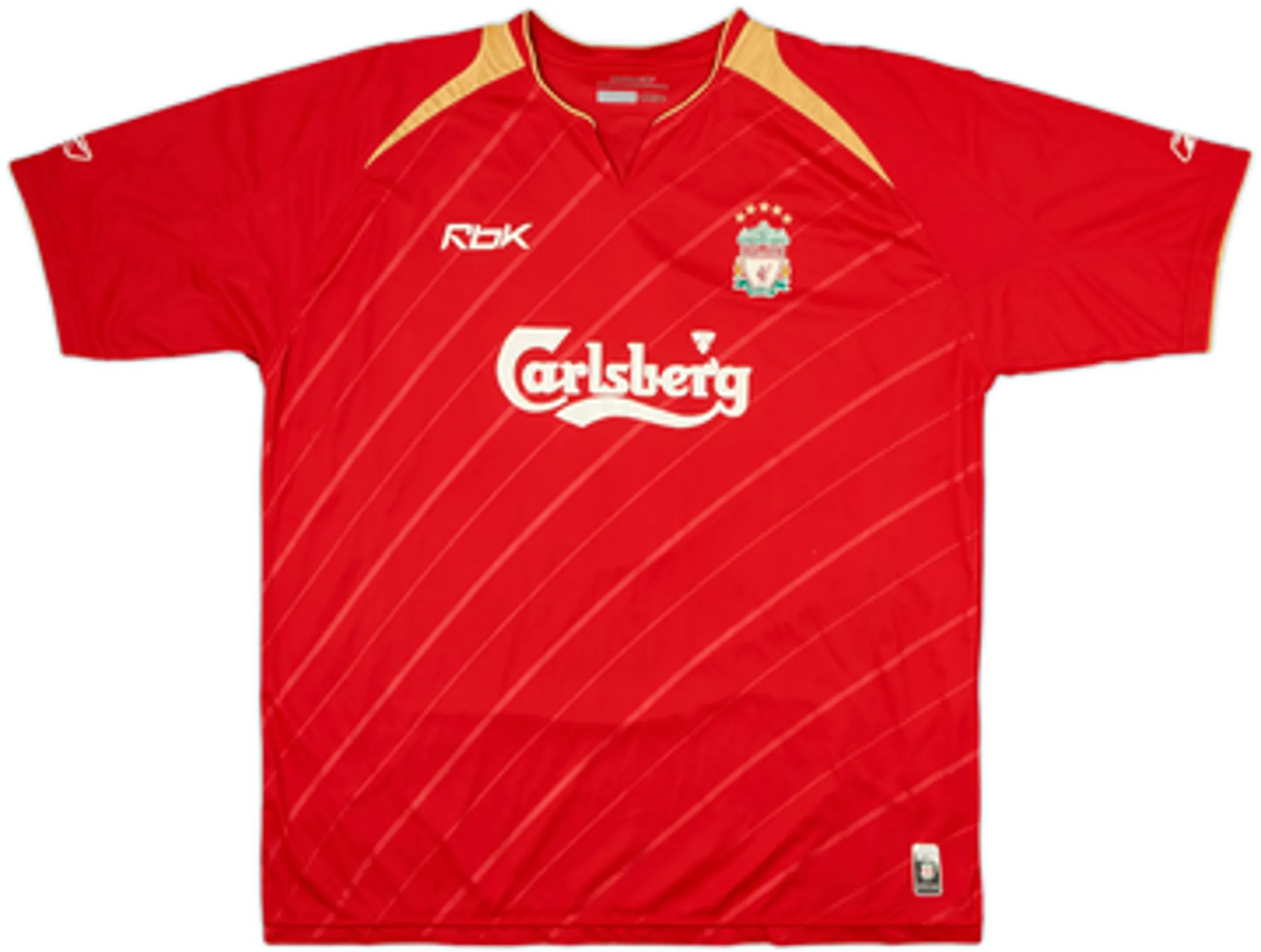 2005-06 Liverpool CL Home Shirt Gerrard #8 - 9/10 - (XL)