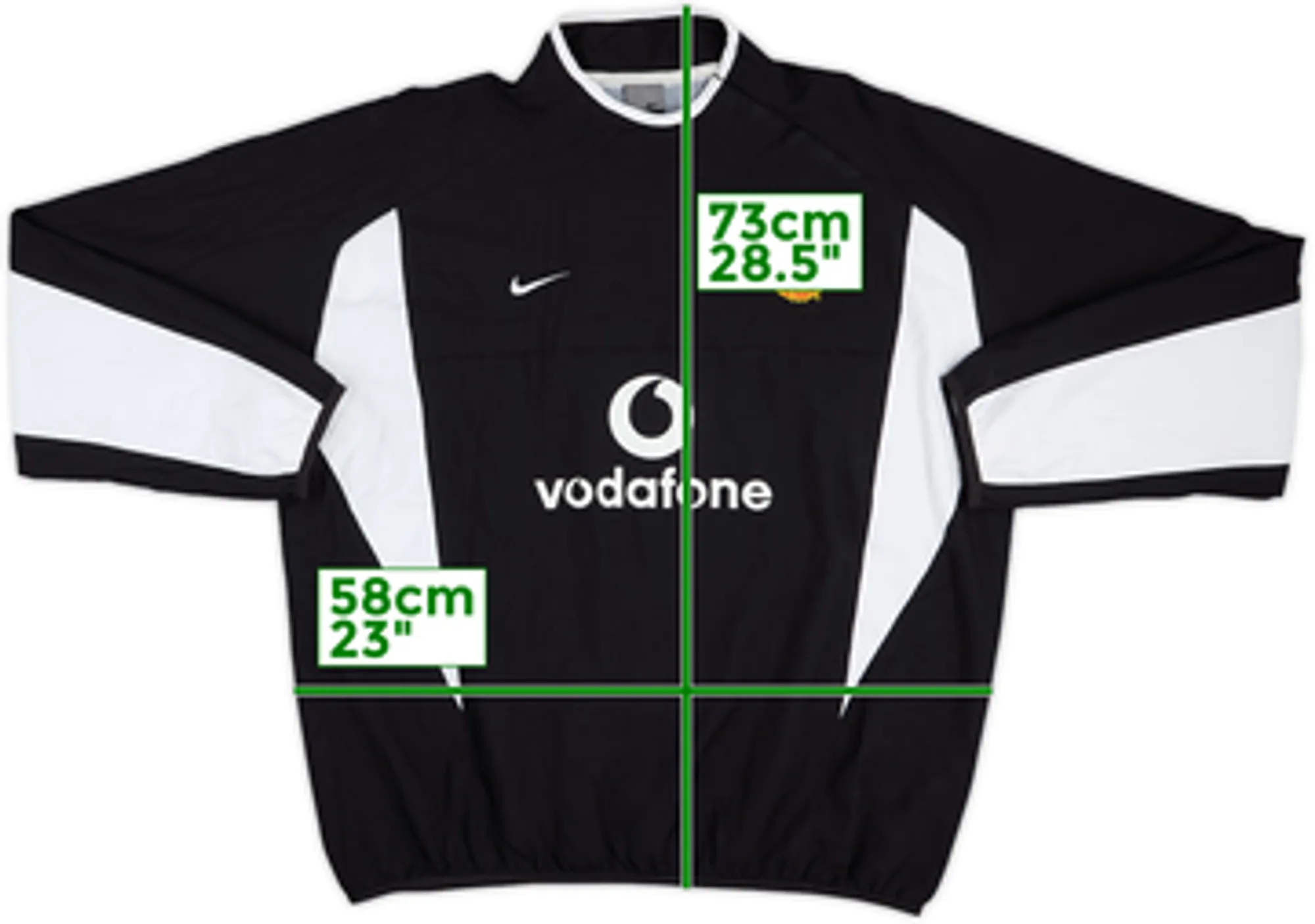 2002-03 Manchester United Player Issue Nike 1/4 Zip Drill Top - 8/10 - (L)