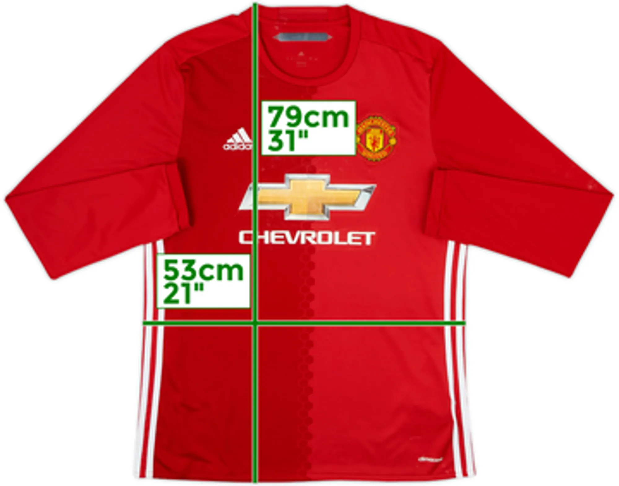 2016-17 Manchester United Home L/S Shirt - 5/10 - (L)