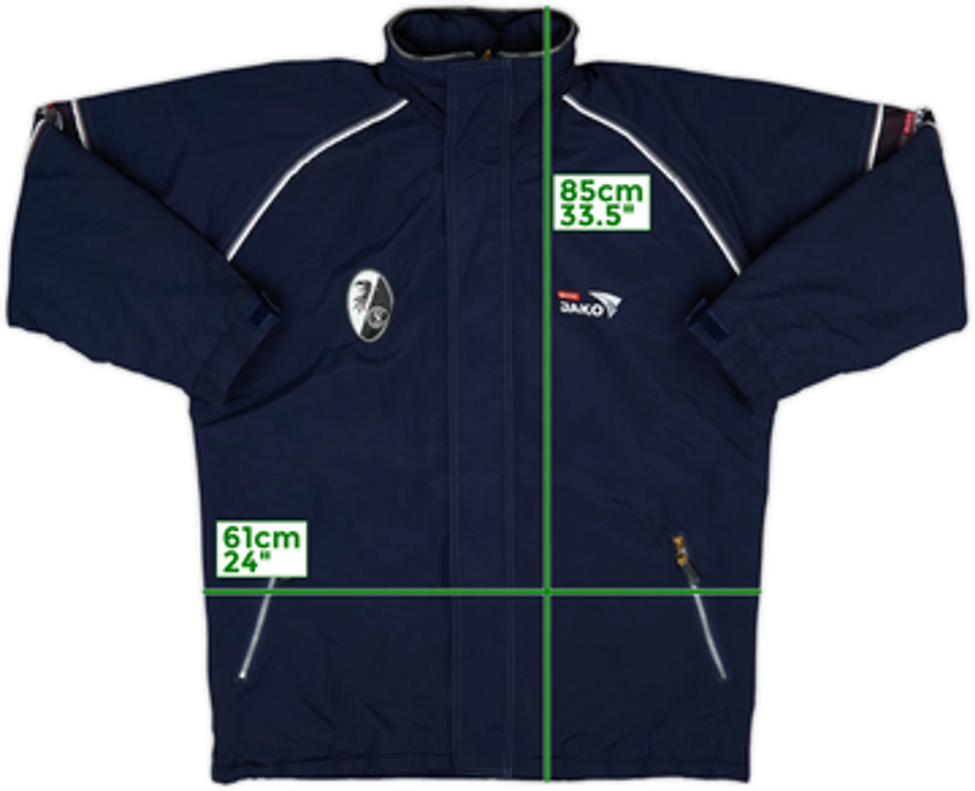 1999-00 Freiburg Jako Padded Bench Coat - 6/10 - (M)