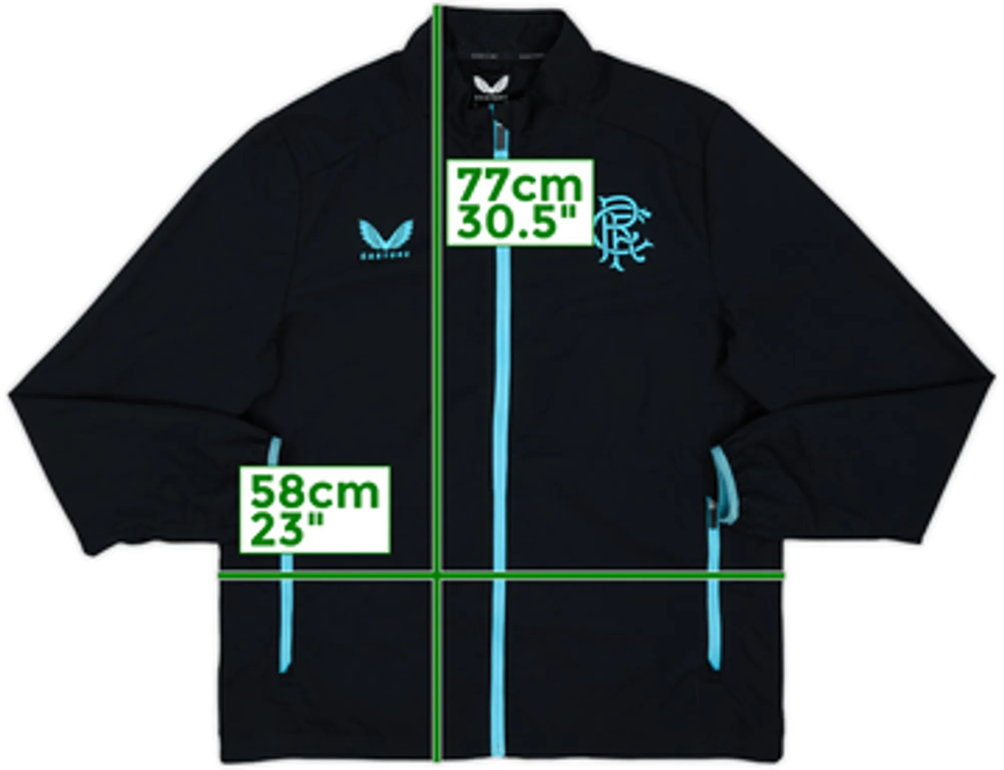2023-24 Rangers Castore Track Jacket - 8/10 - (L)