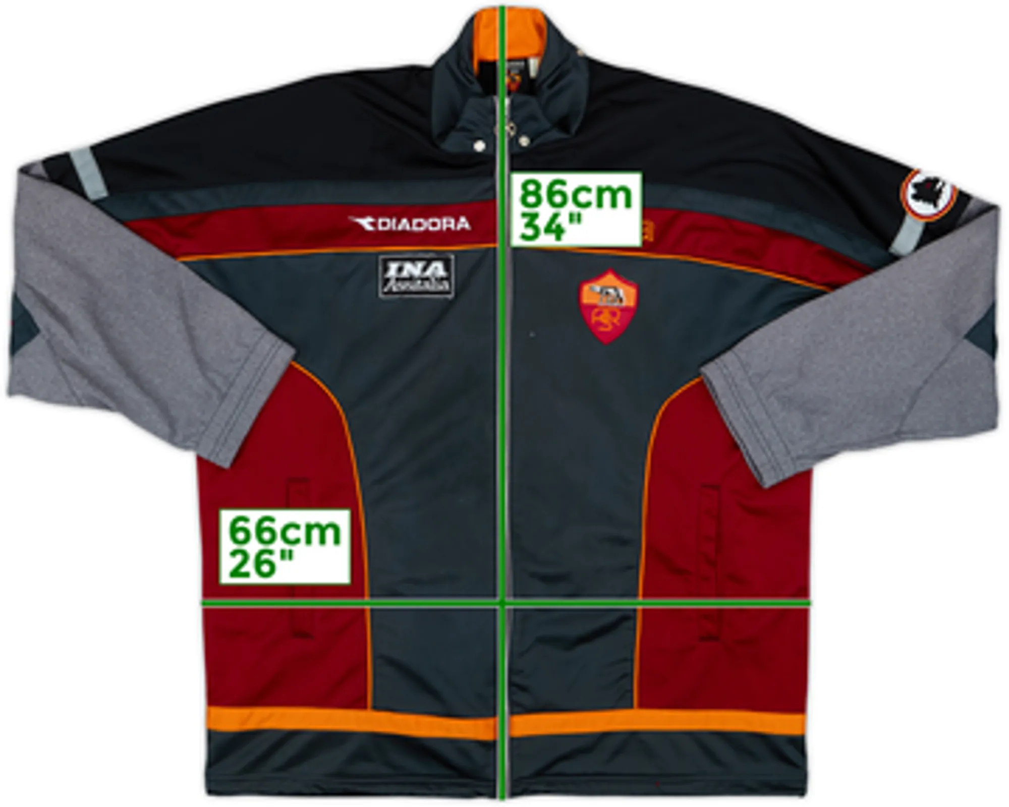1999-00 Roma Player Issue Diadora Track Jacket - 8/10 - (XXL)