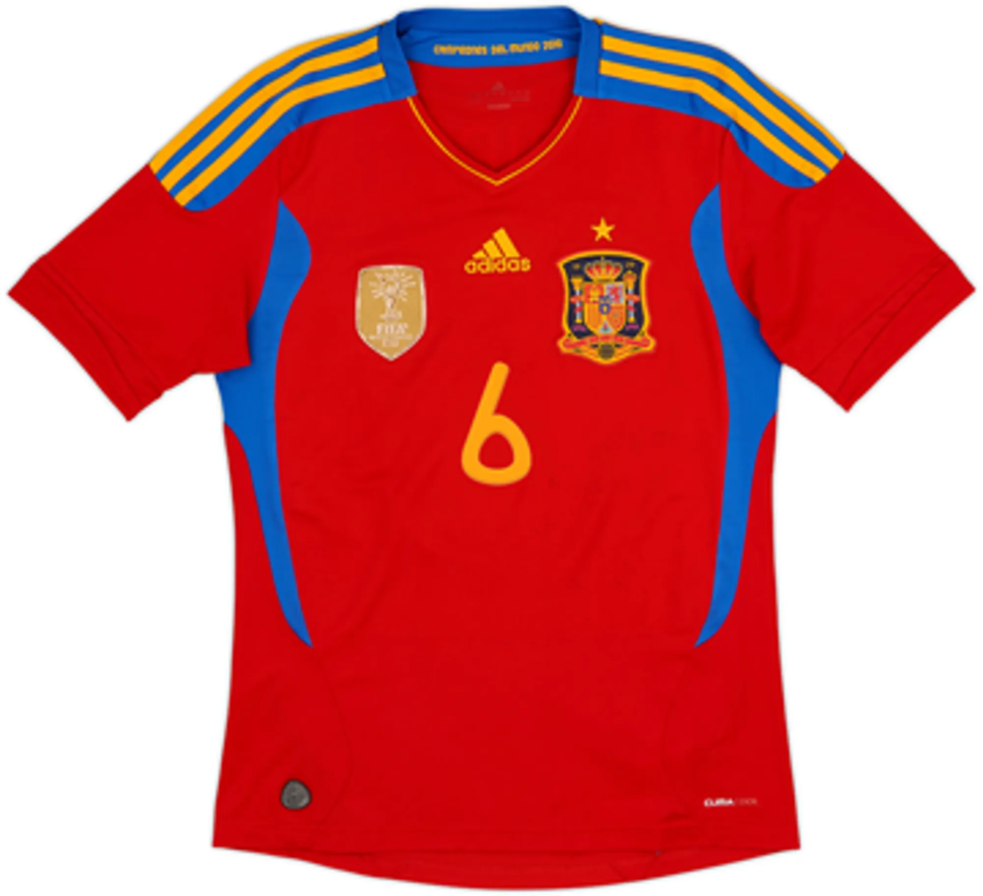 2010-11 Spain Home Shirt A.Iniesta #6 - 6/10 - (S)