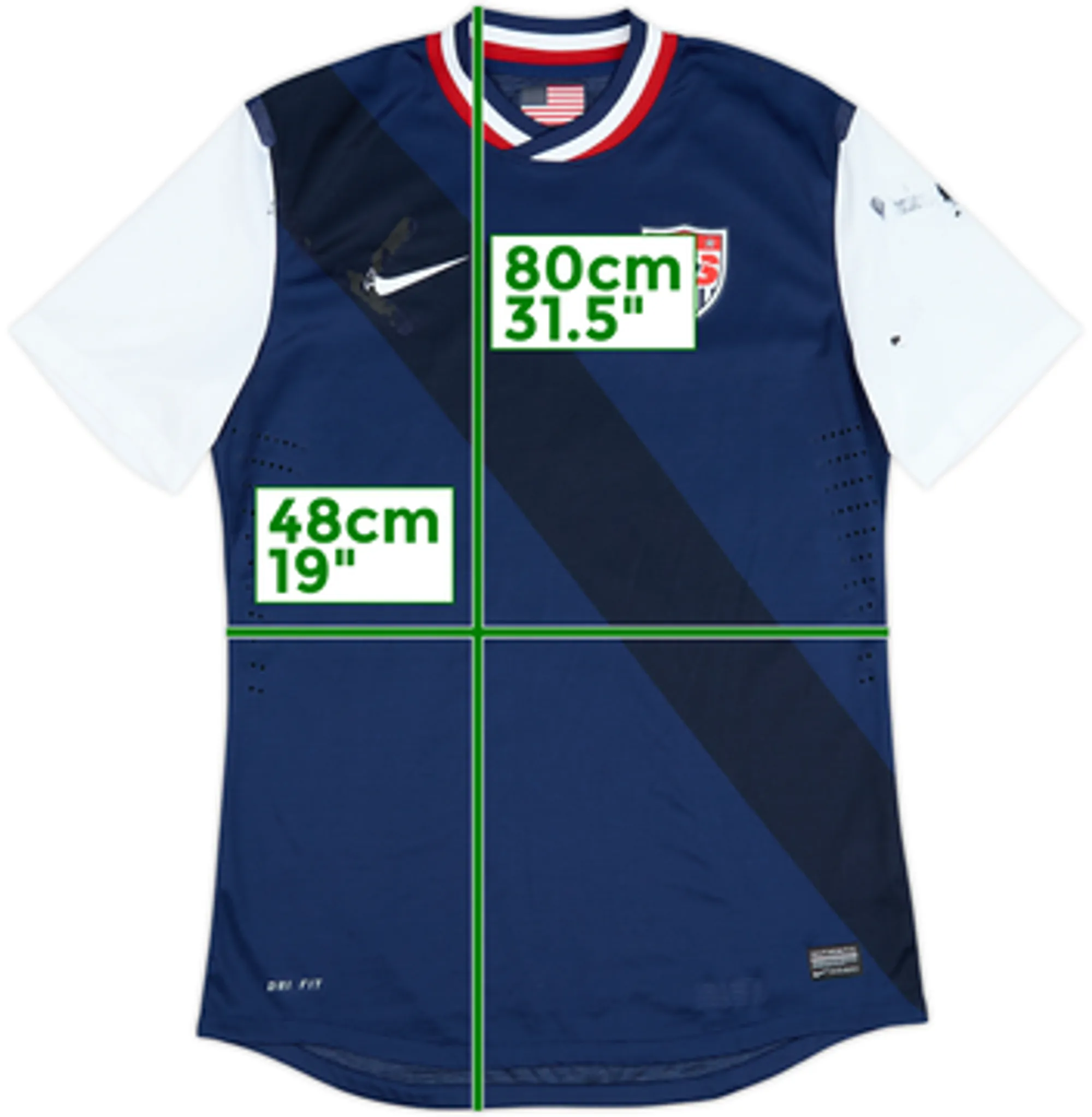 2012-14 USA Player Issue Away Shirt - 4/10 - (L)