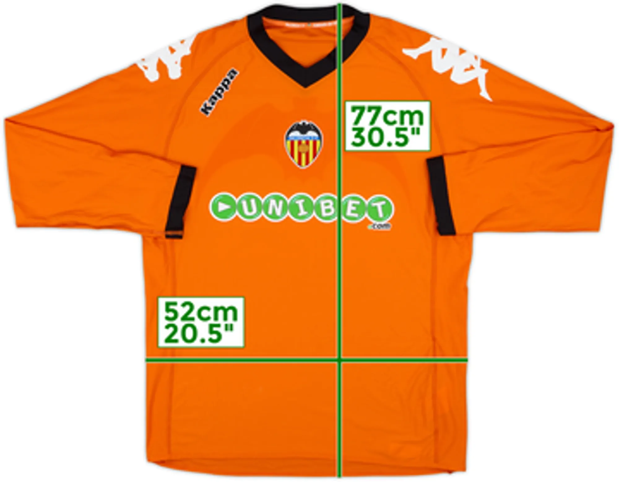 2010-11 Valencia Away L/S Shirt - 8/10 - (XL)