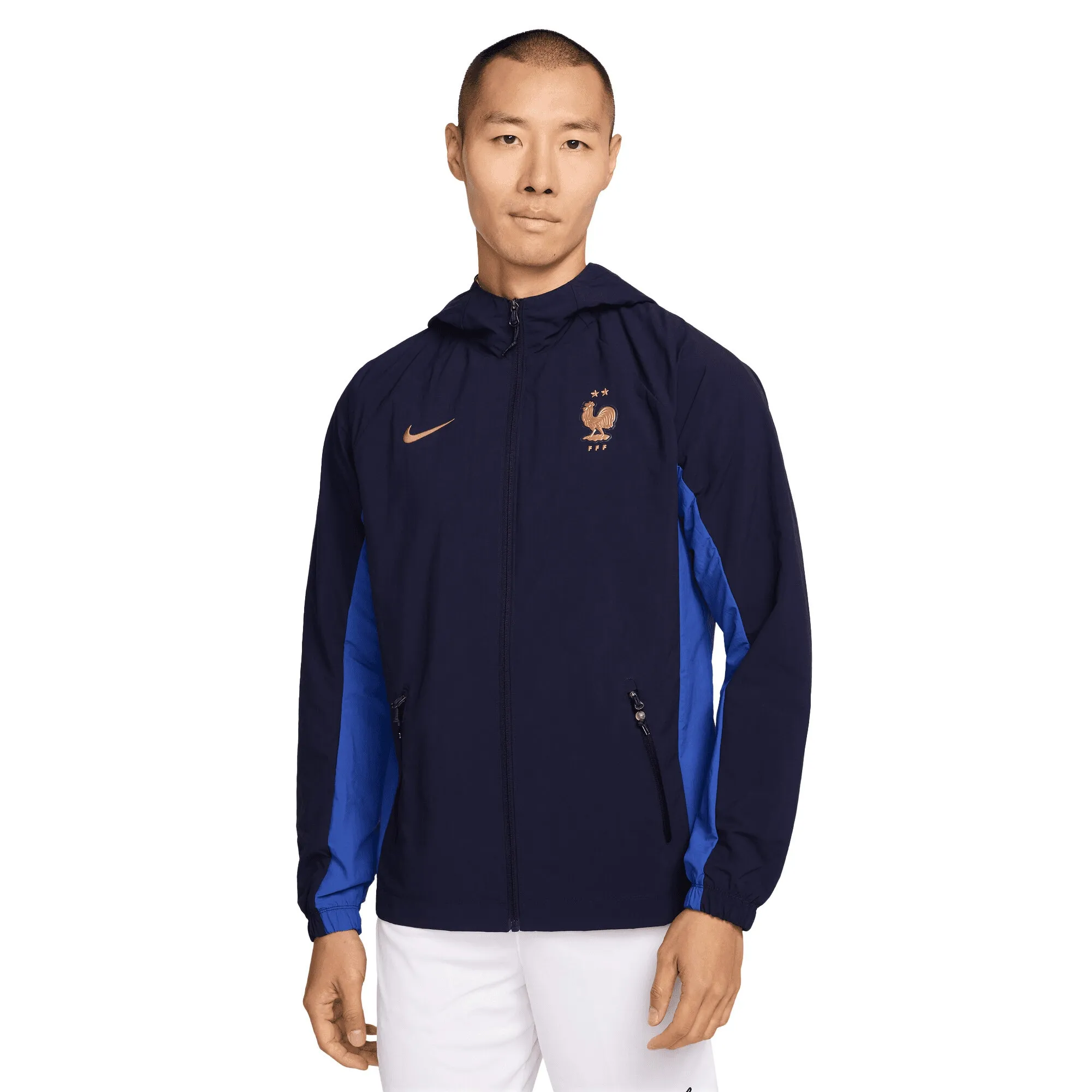 France Nike AWF Woven Jacket - Blackened Blue
