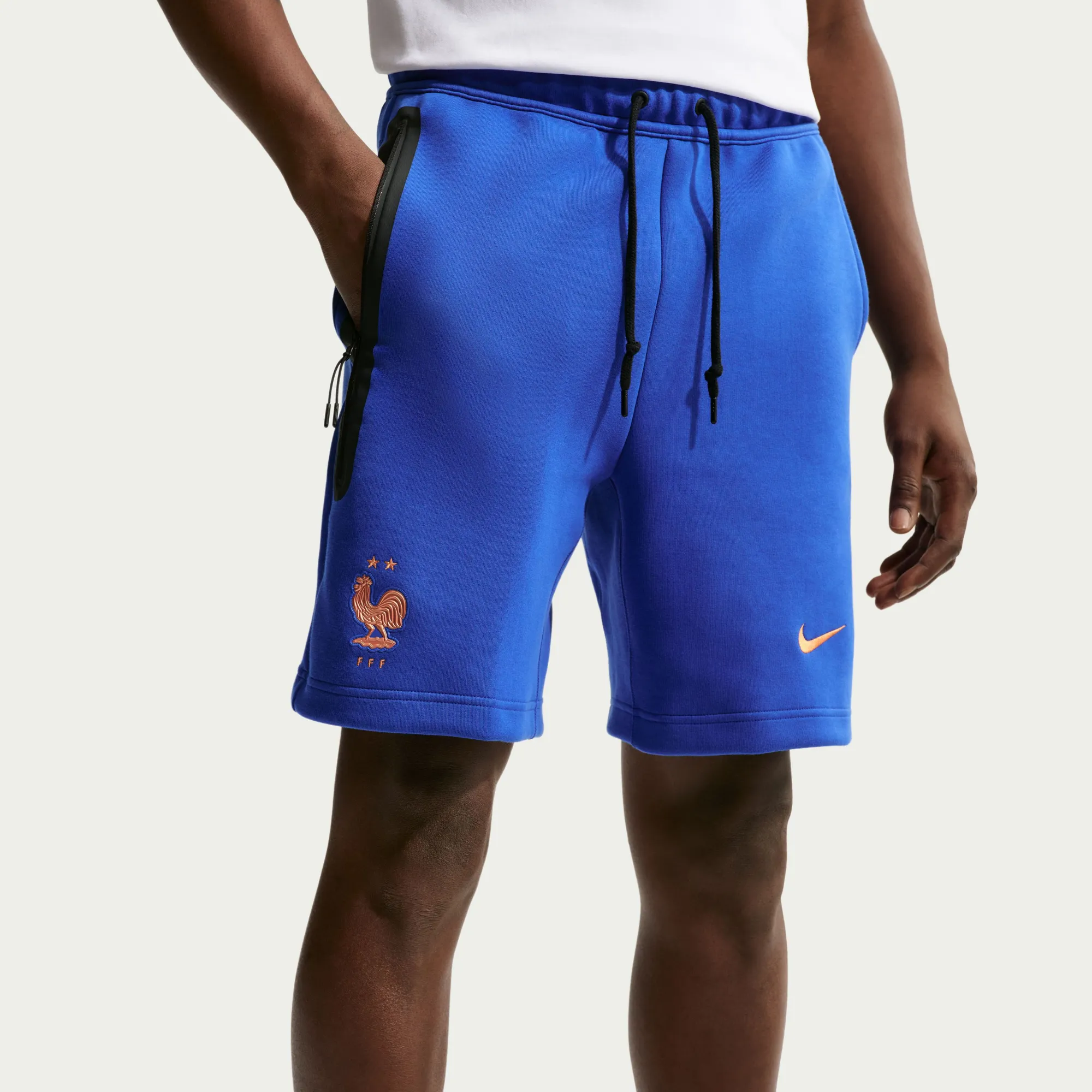 France Nike Tech Fleece Shorts - Royal Blue