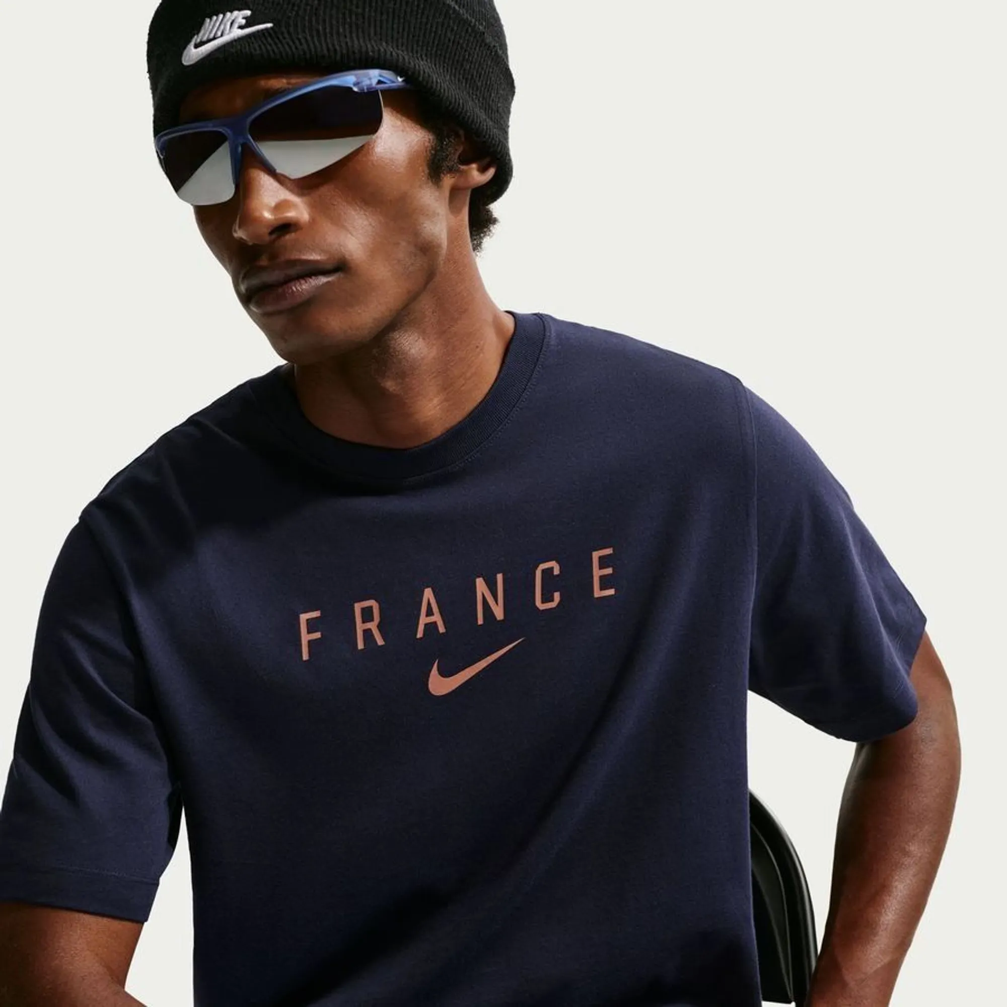 France Nike Wordmark T-Shirt - Blackened Blue