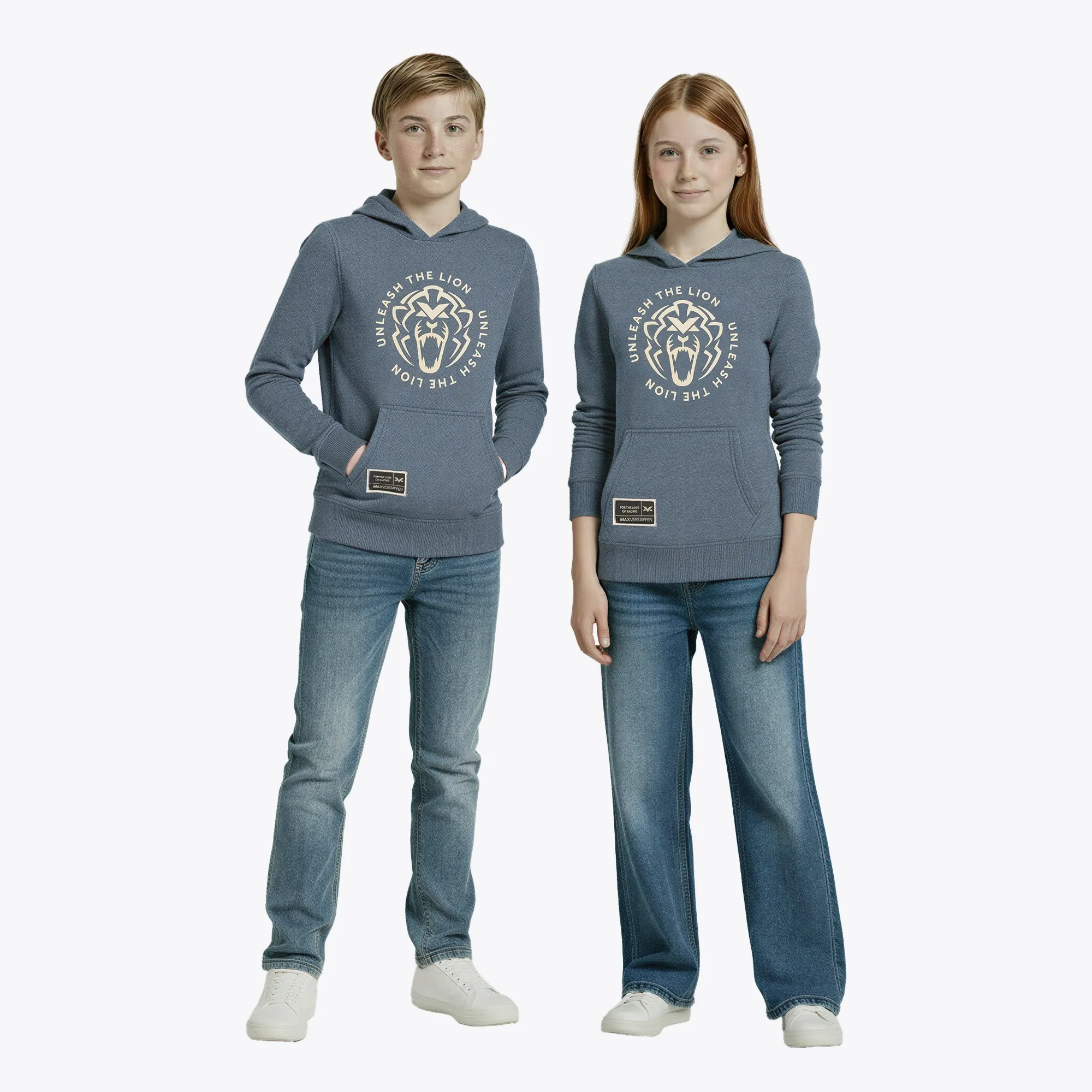 Unleash the Lion Hoodie - Heather Blue - Kids