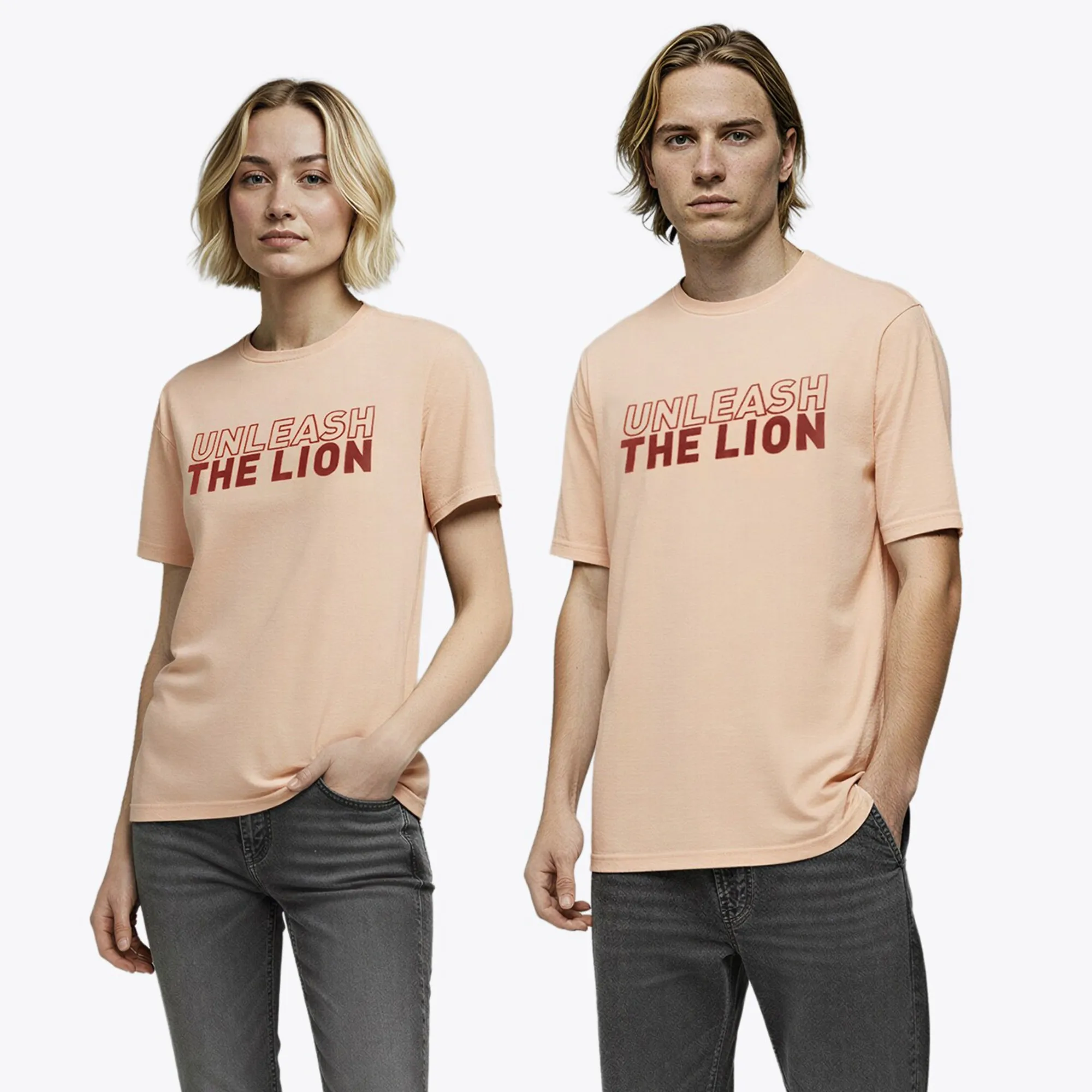 Unleash the Lion T-Shirt - Peach