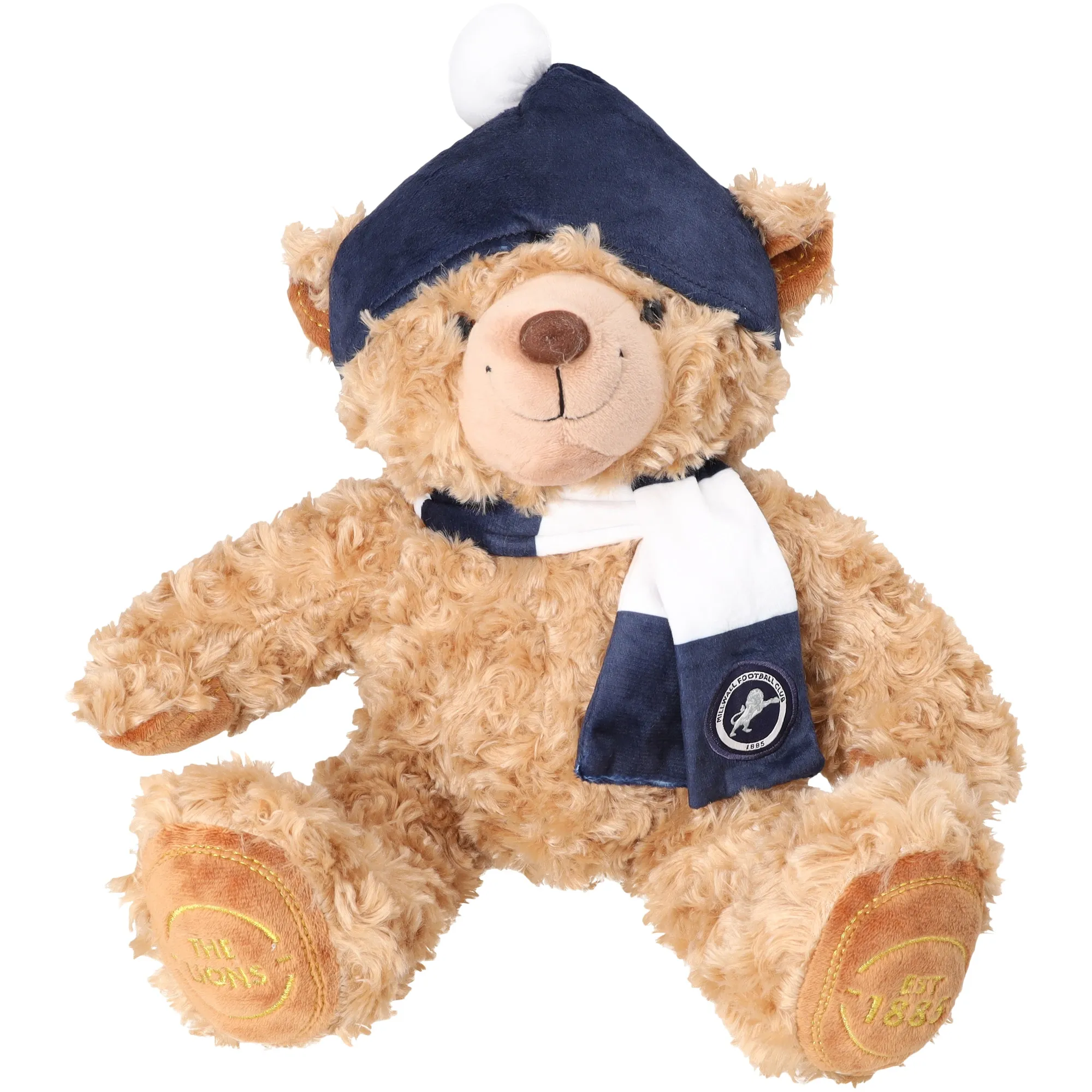 Millwall Bromley Bear with Hat and Scarf - Brown - 27cm