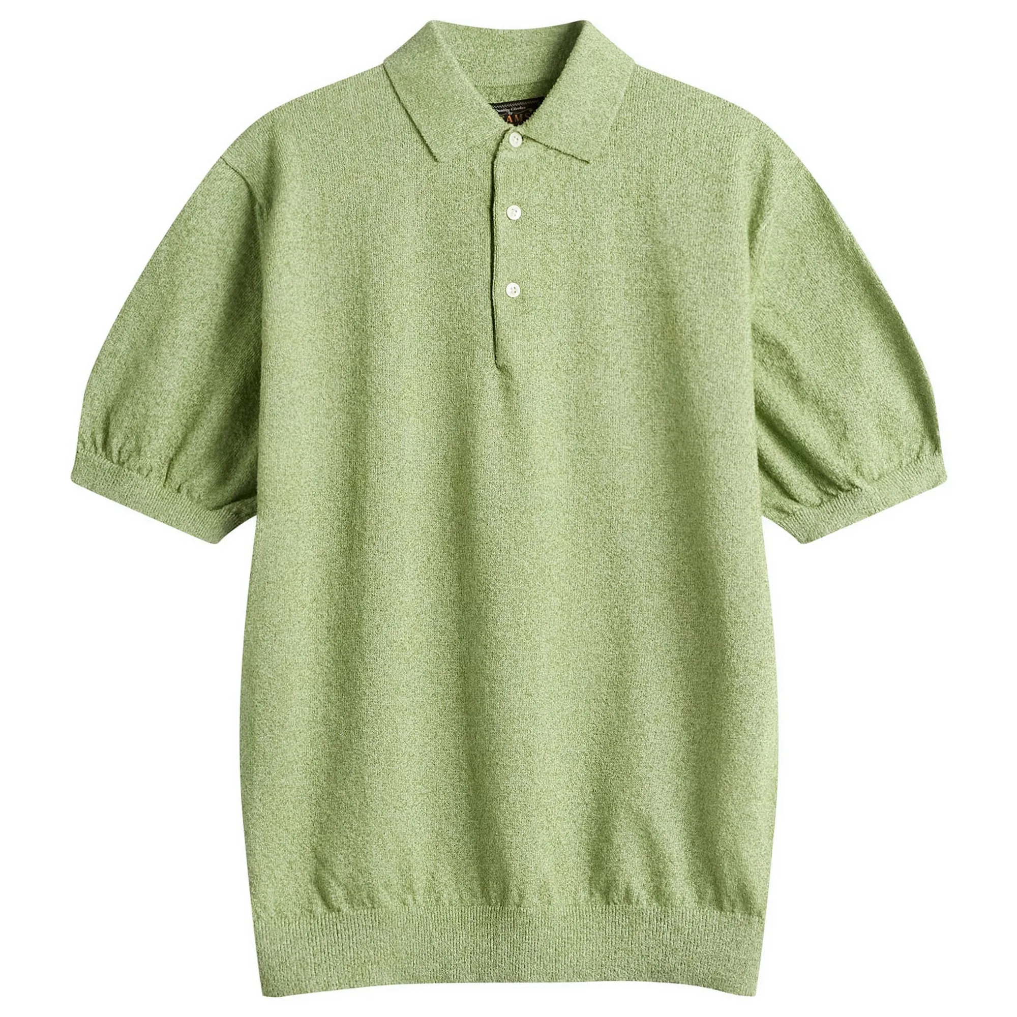Beams Plus Men's Boucle Knit Polo Olive