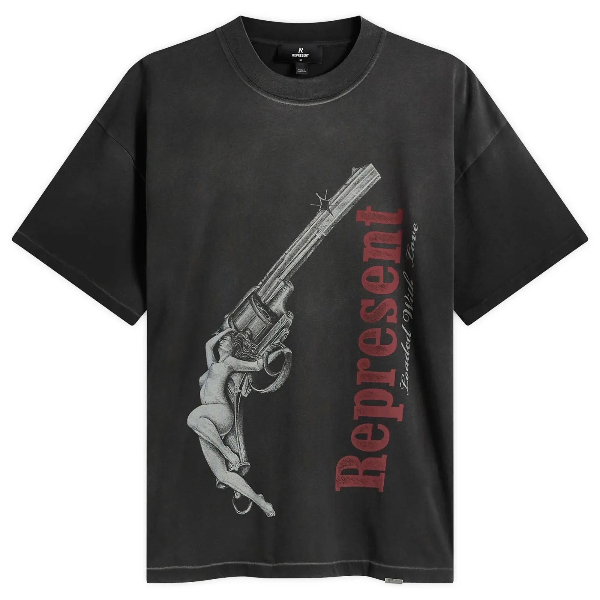 Represent Men's Loaded With Love T-Shirt Stained Black