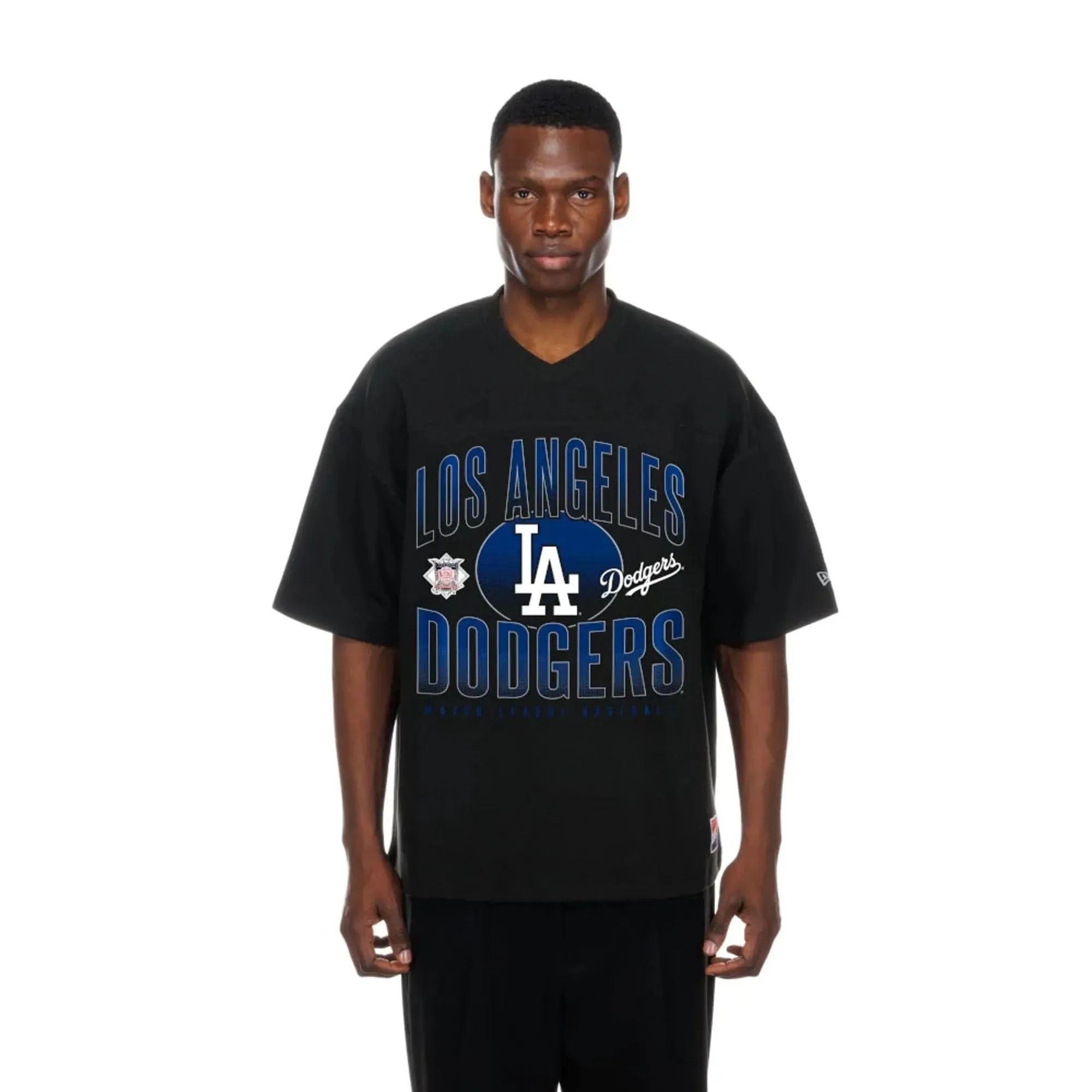 LA Dodgers MLB Black Boxy T-Shirt New Era Cap adult unisex