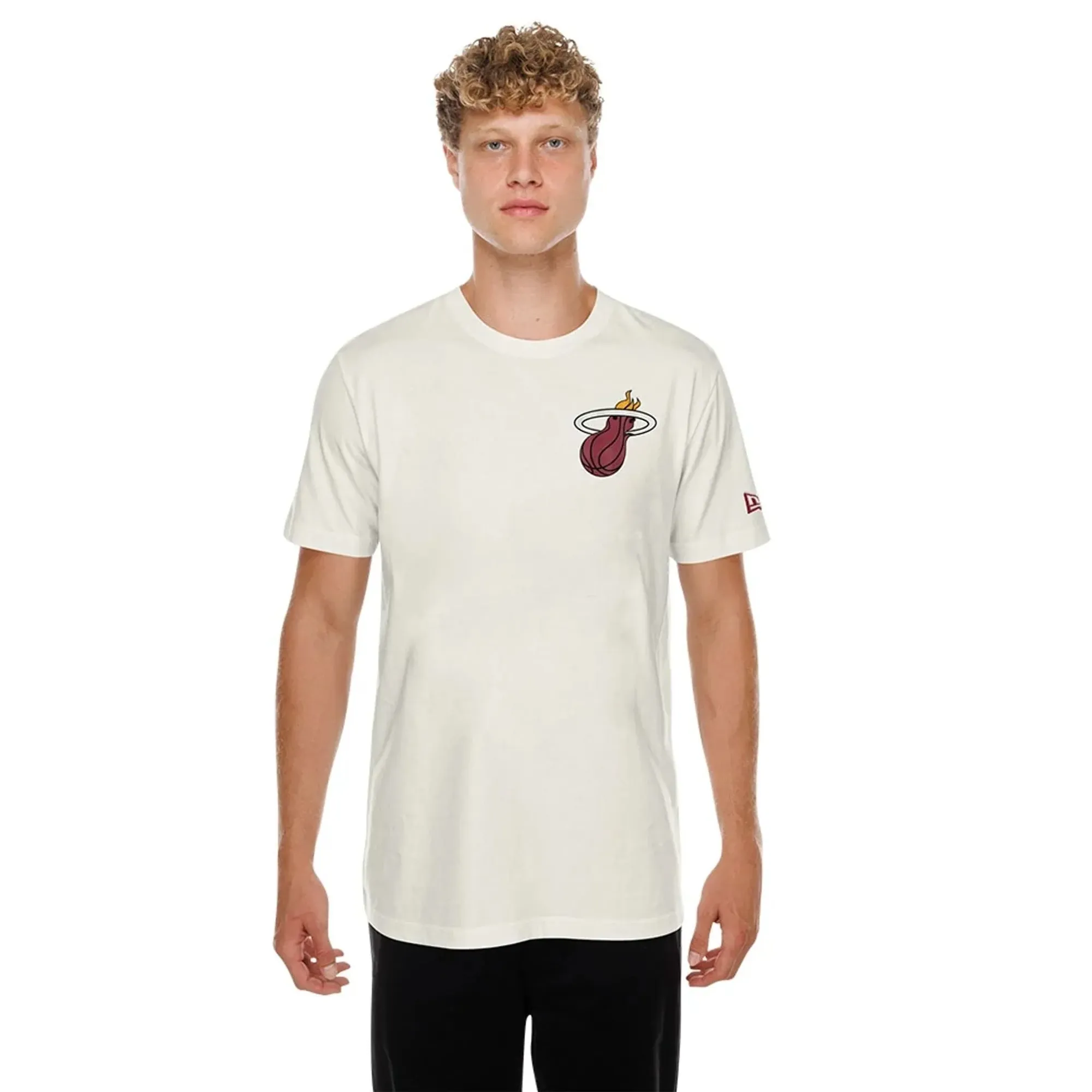 Miami Heat NBA Hotdog Cream T-Shirt New Era Cap adult unisex