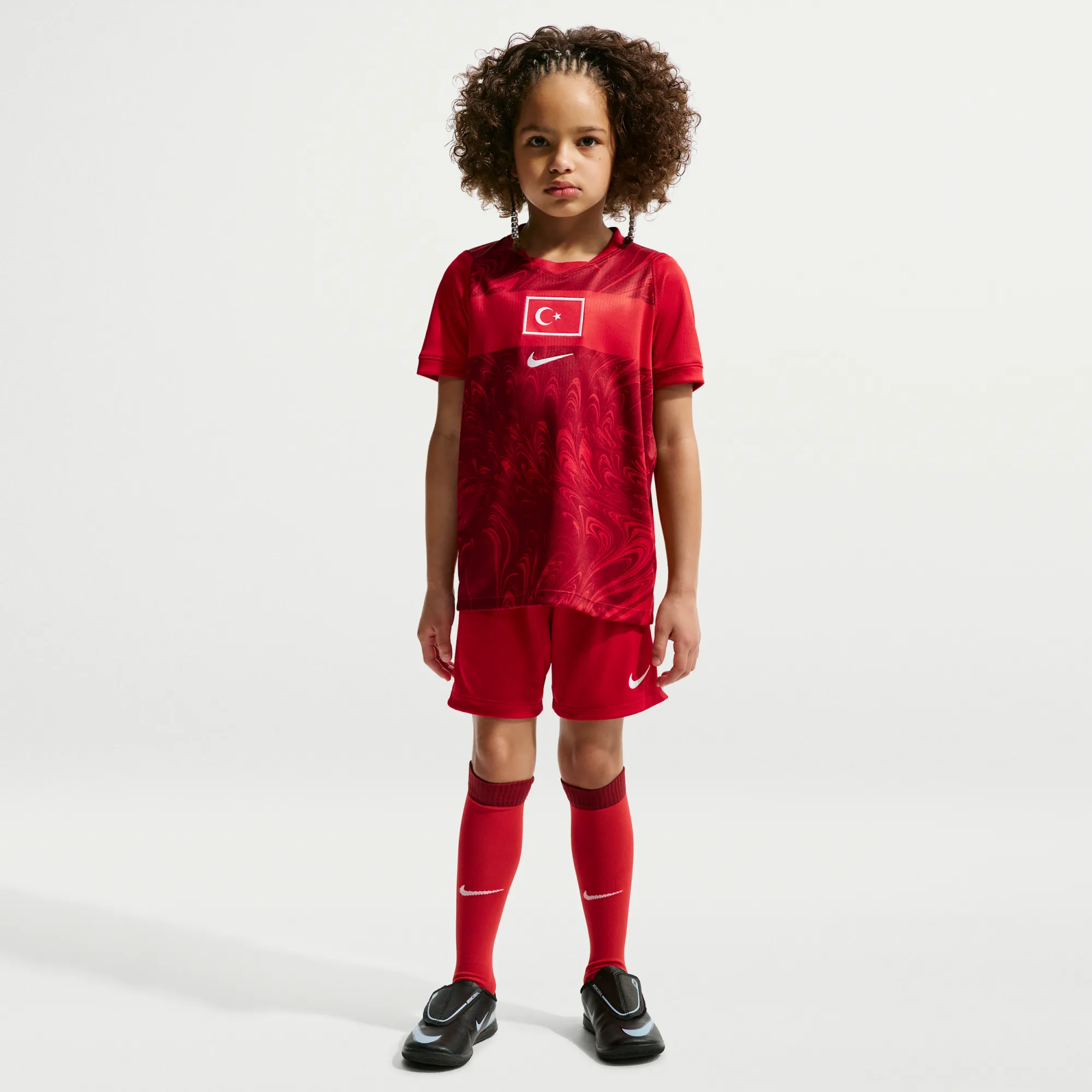 Turkey 2026 Younger Kids' Nike Football Replica 3-Piece Kit - Red - Polyester