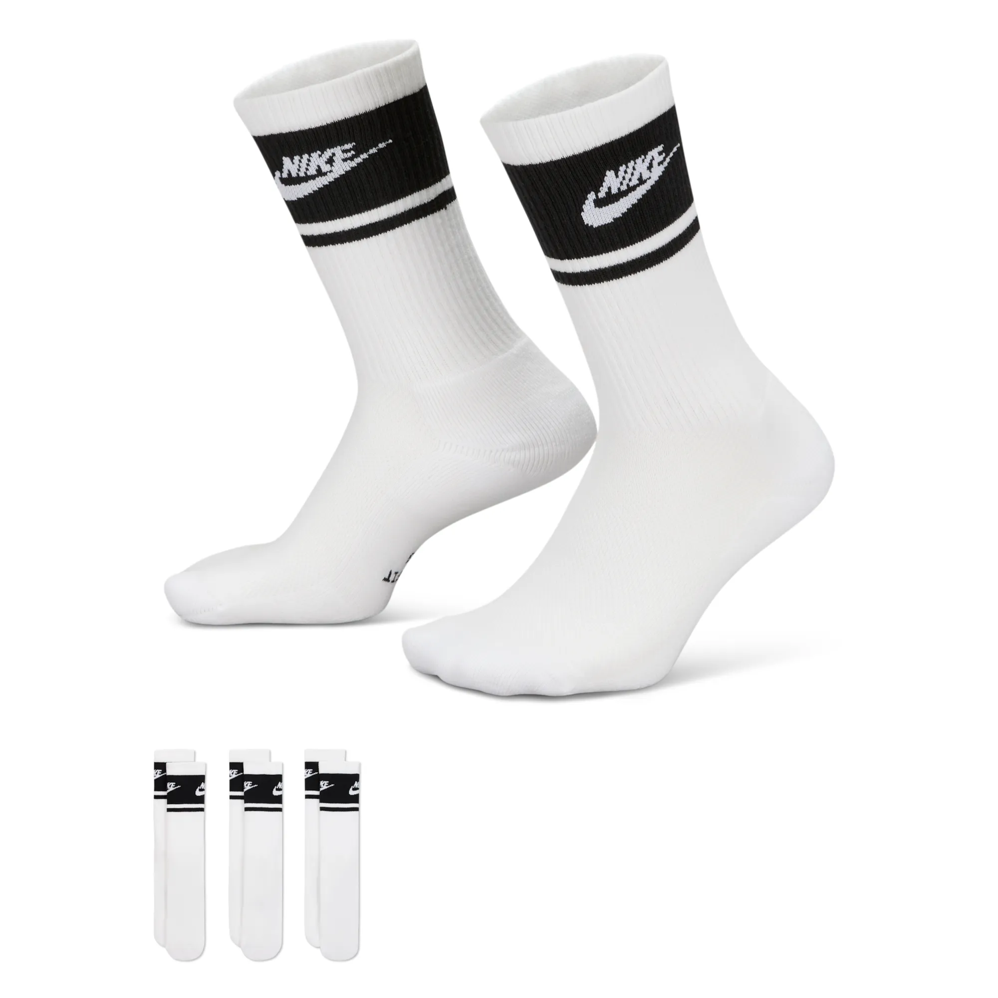 Nike Everyday Elevated Crew Socks (3 Pairs) - White