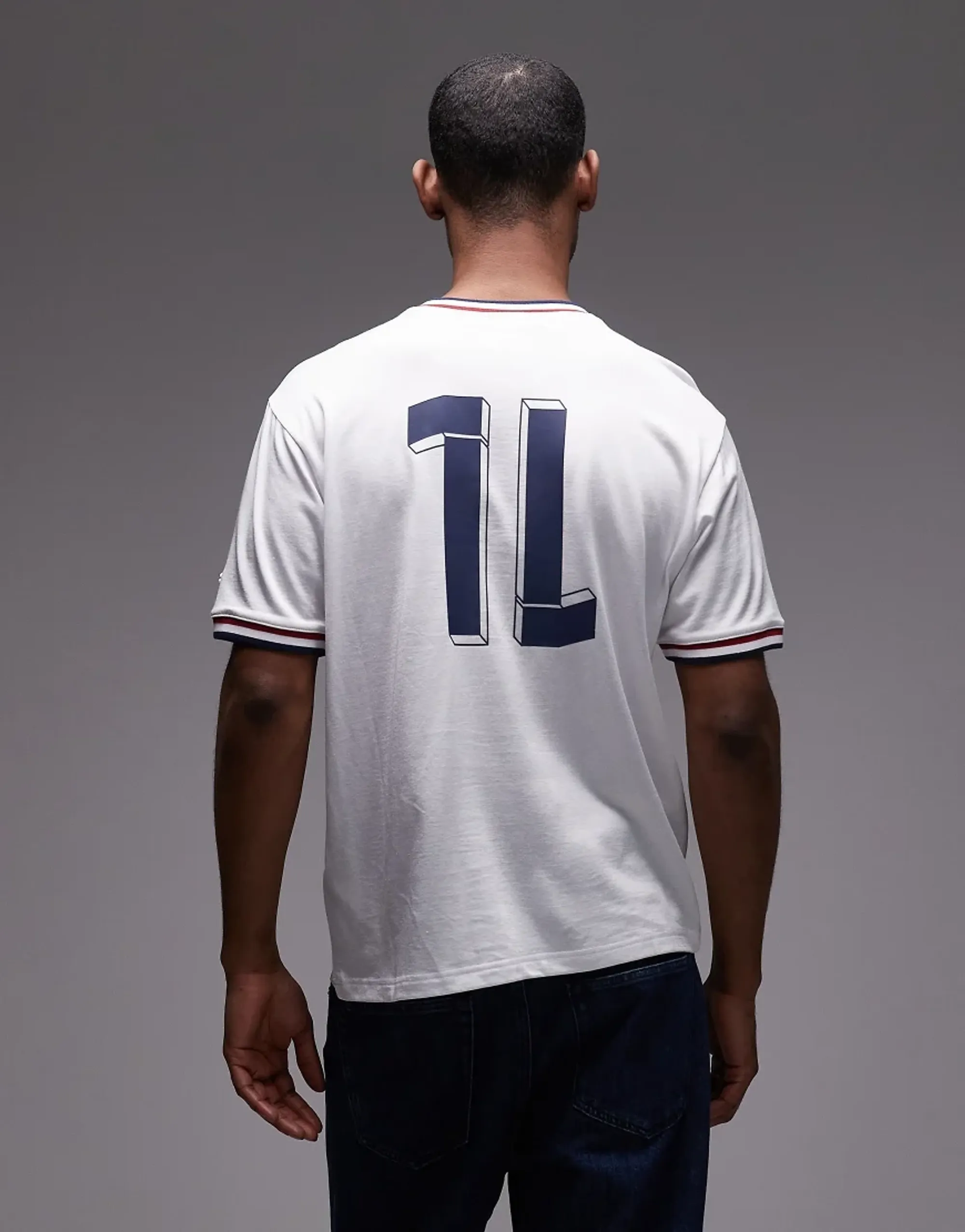 Champion Ringer Football Shirt In White