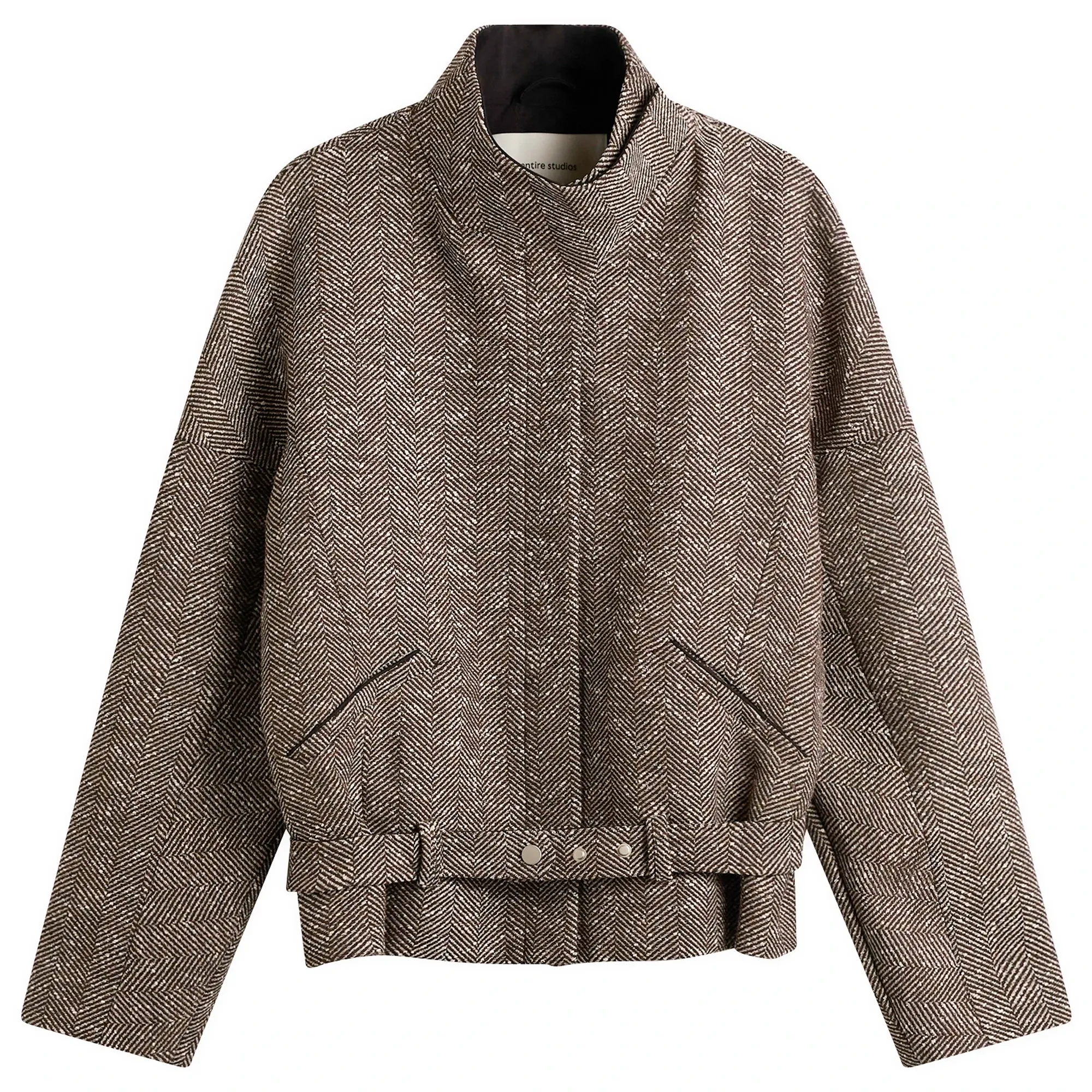 Entire Studios Women's Contrast Aviator Jacket Brindle