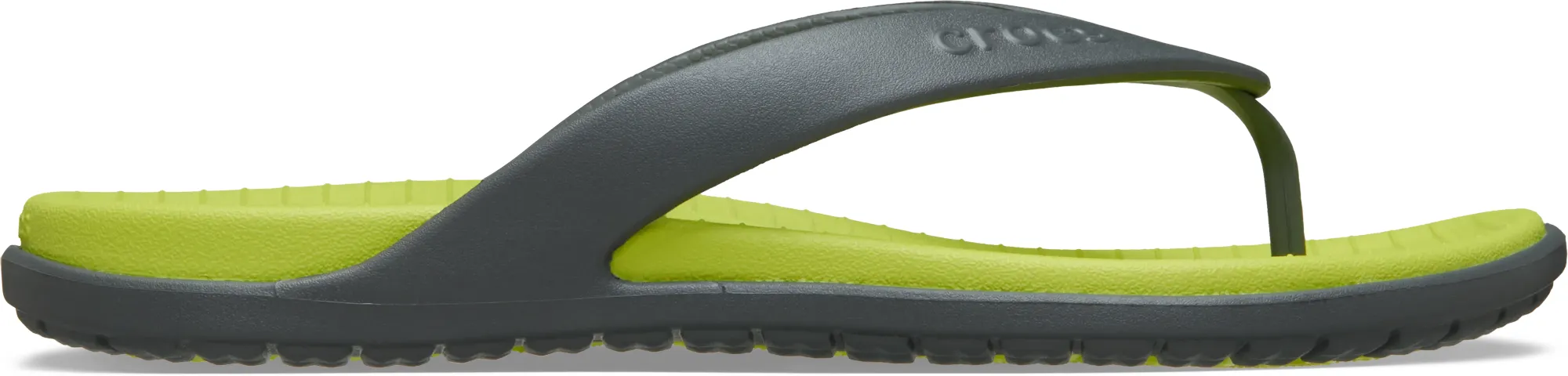 Crocs | Men | Coast | Flips | Slate Grey/Citrus | 6