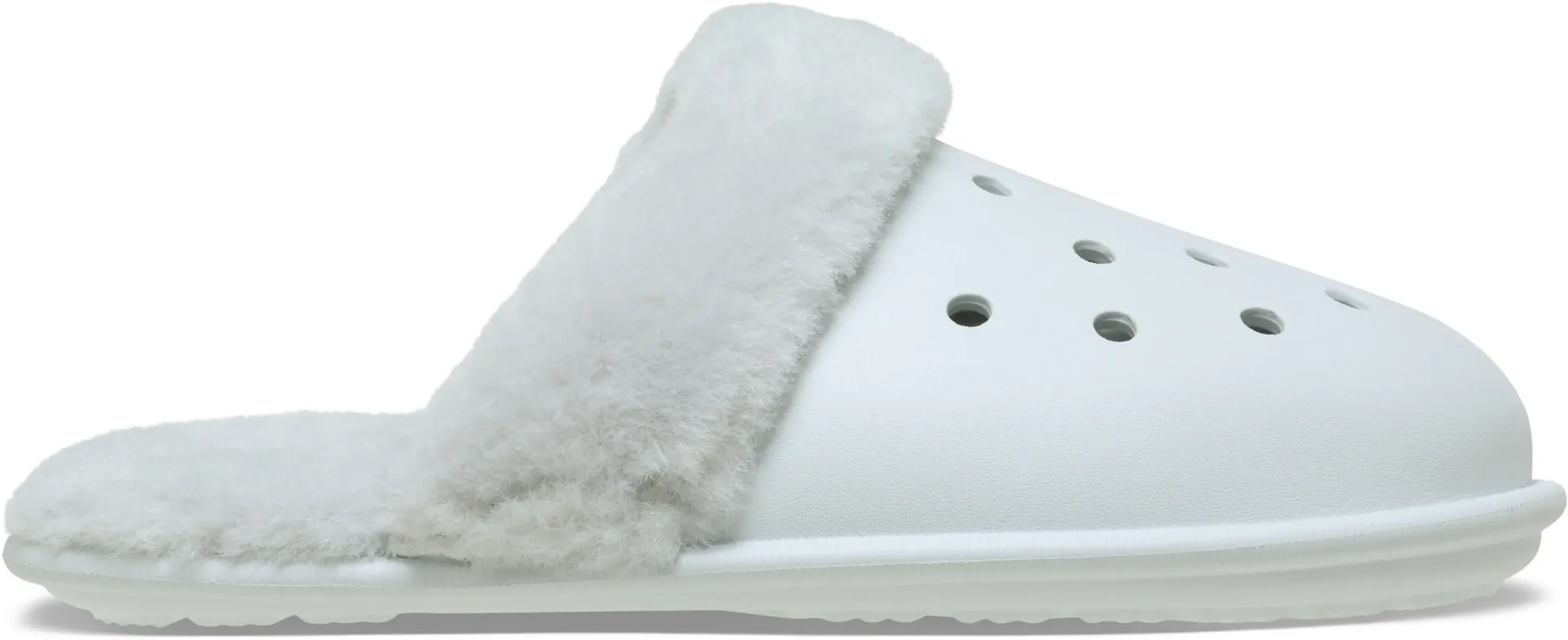 Crocs | Unisex | Classic Fuzz Scuff | Slippers | Moonlight | W4/M3