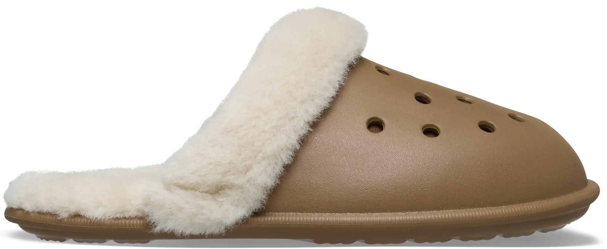 Crocs | Unisex | Classic Fuzz Scuff | Slippers | Sepia | W4/M3
