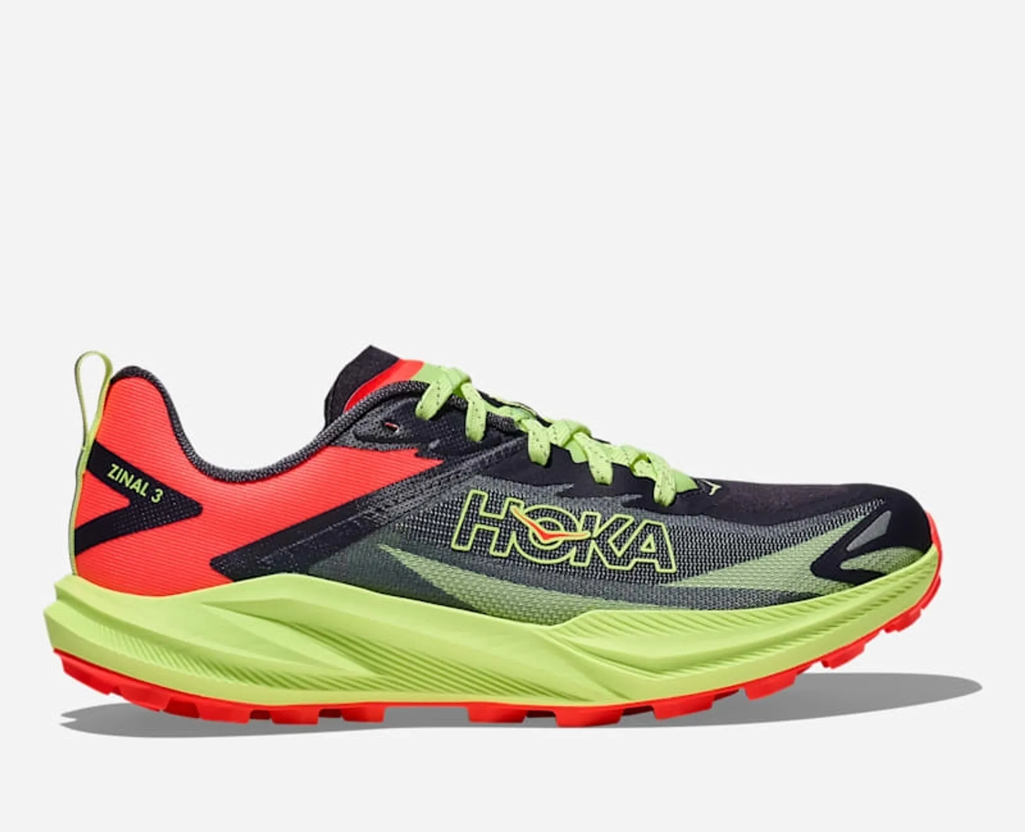Hoka Women's Zinal 3 Trail Shoes In Squid Ink/Neon Yuzu