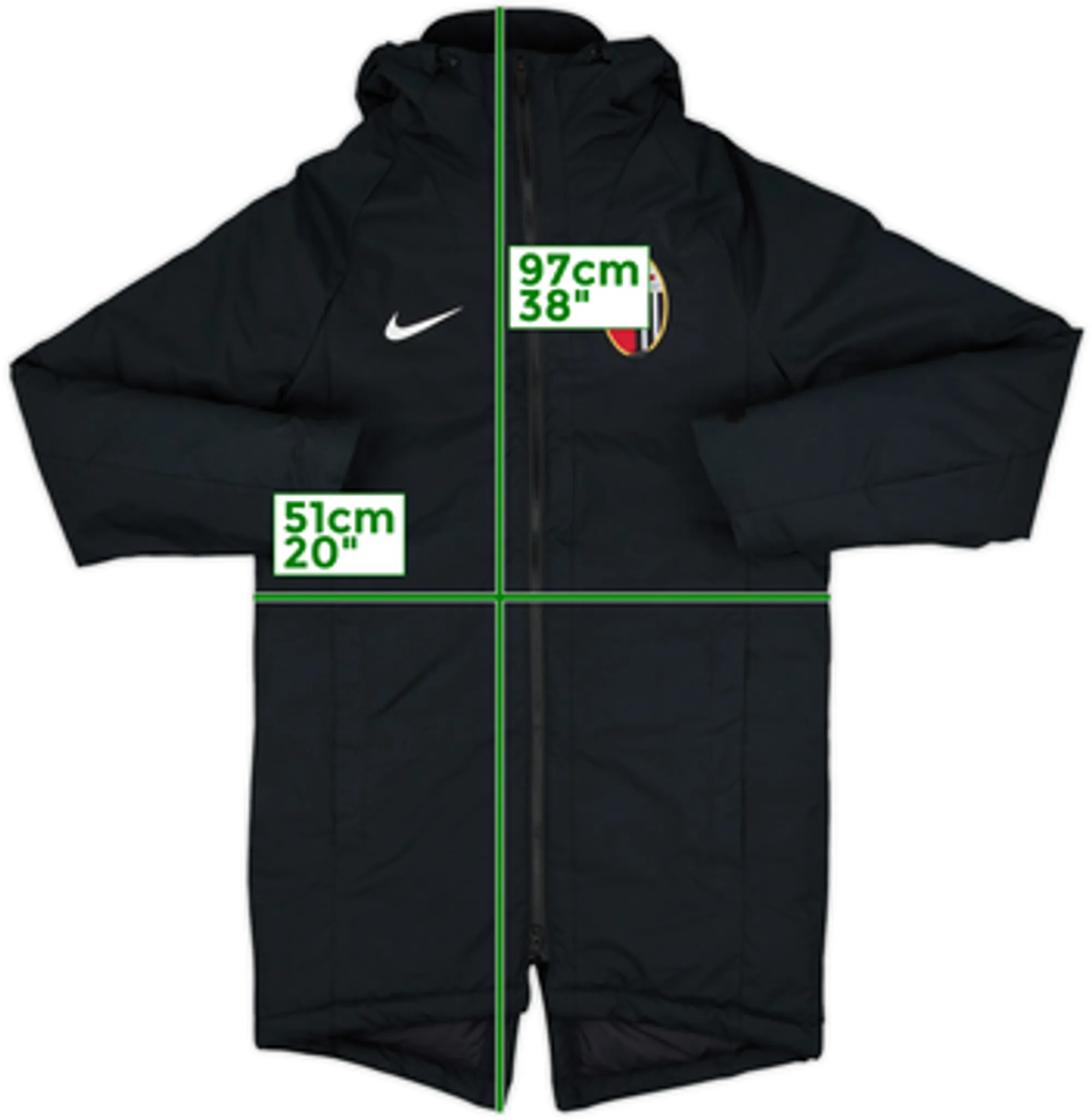 2020-21 Ascoli Nike Padded Bench Coat - 6/10 - (S)