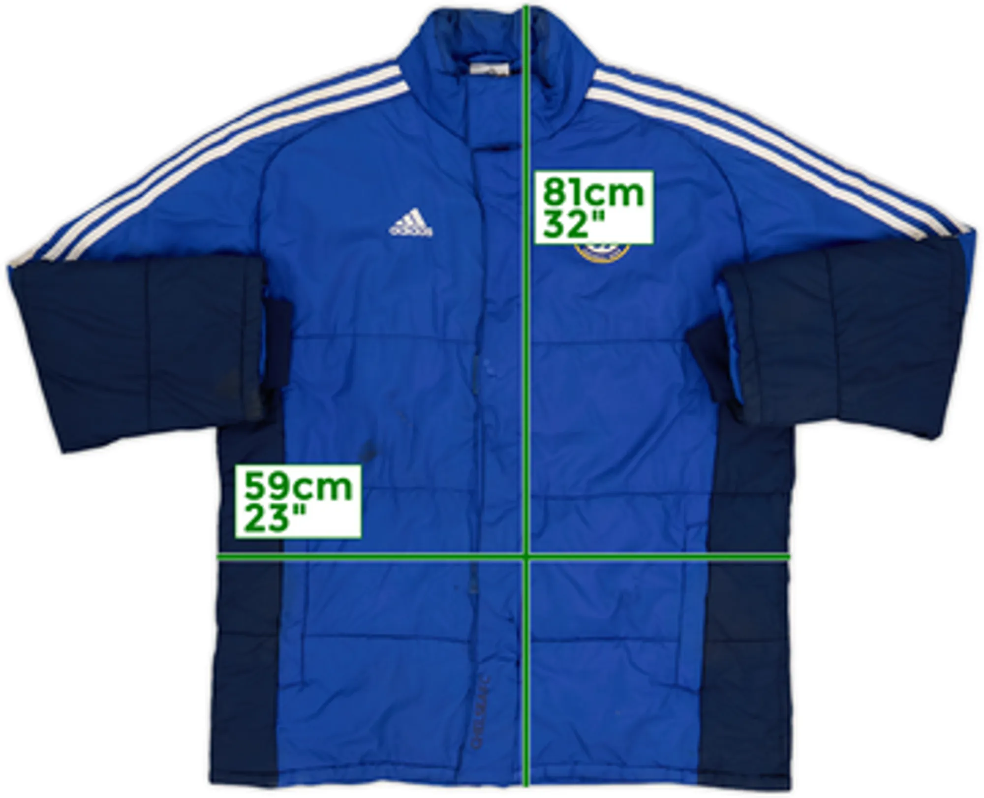 2007-08 Chelsea adidas Padded Bench Coat - 4/10 - (L)