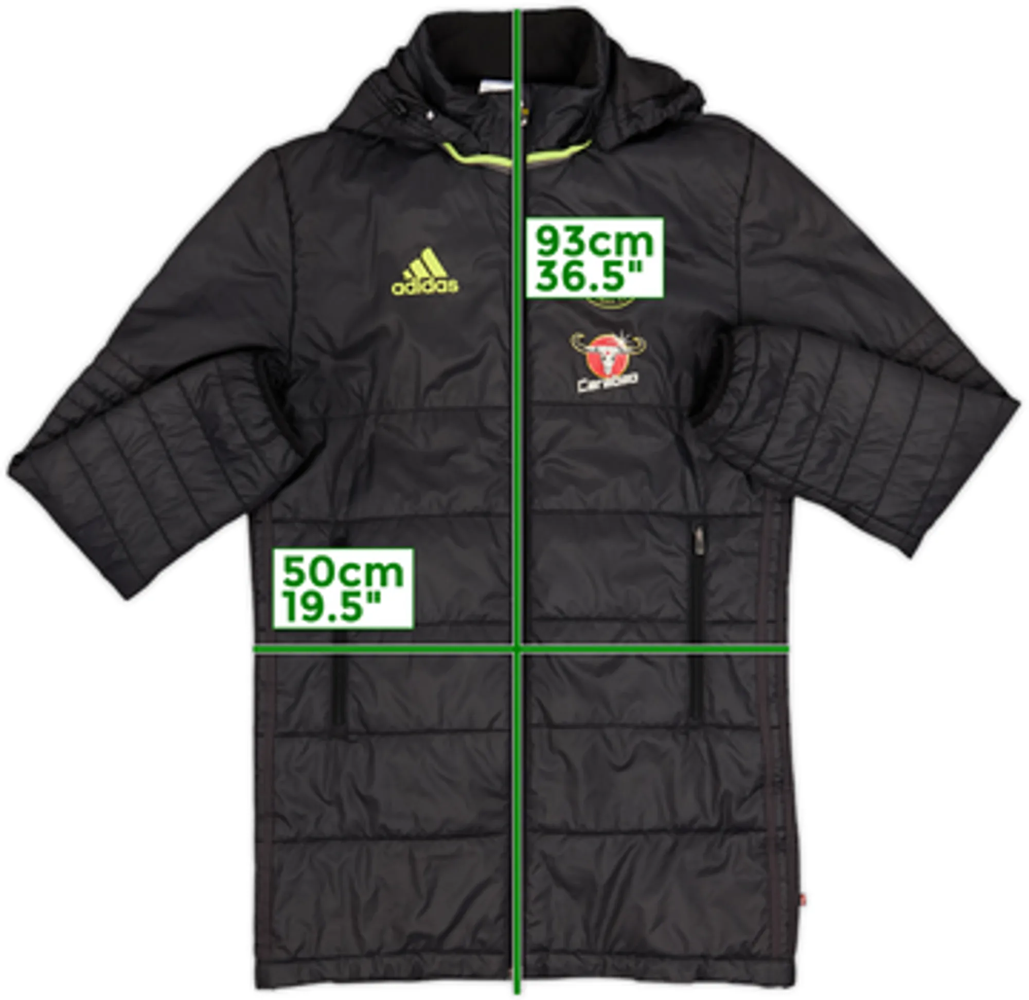 2016-17 Chelsea adidas Hooded Padded Bench Coat - 6/10 - (S)