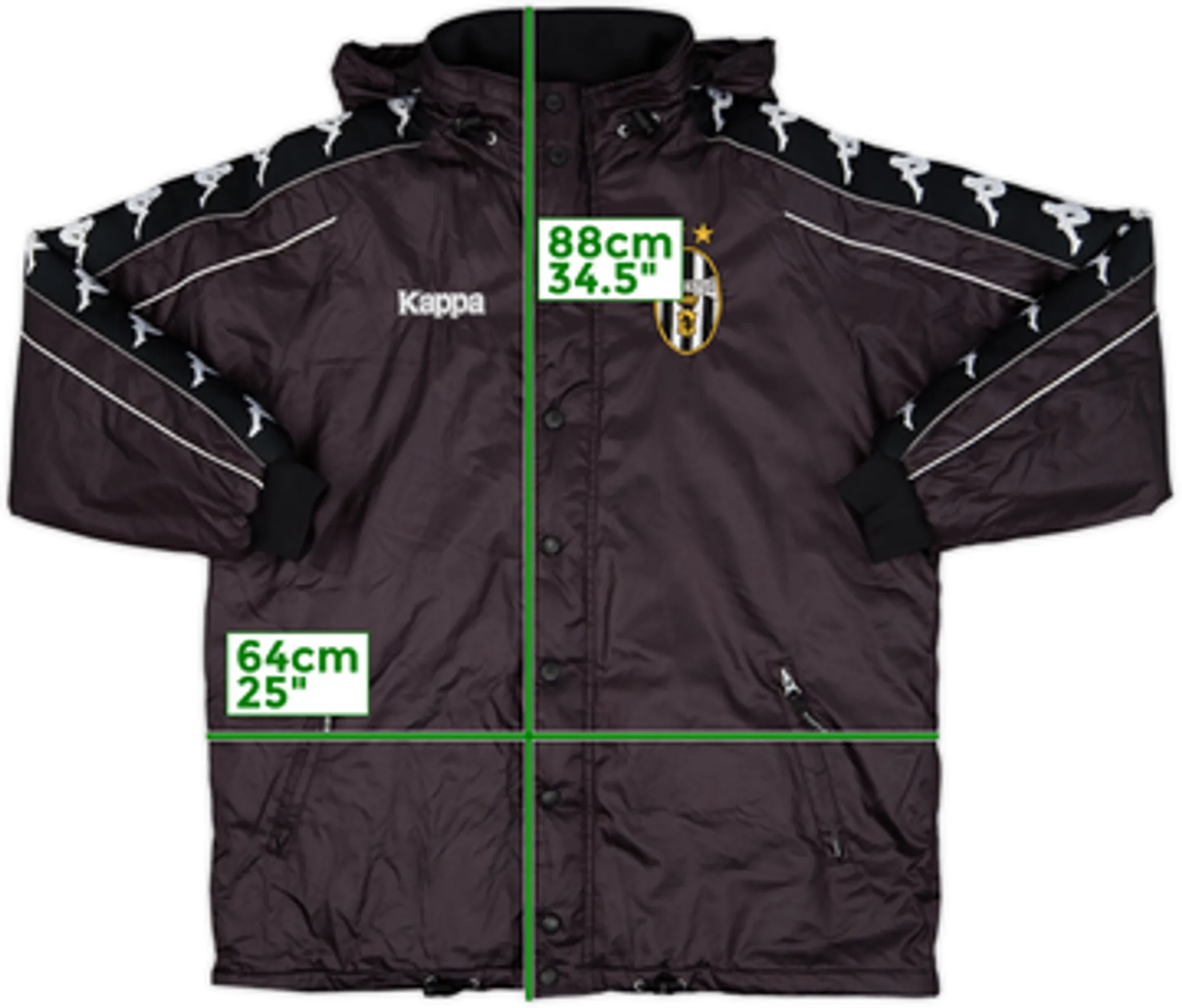 1999-00 Juventus Kappa Padded Bench Coat - 9/10 - (L)