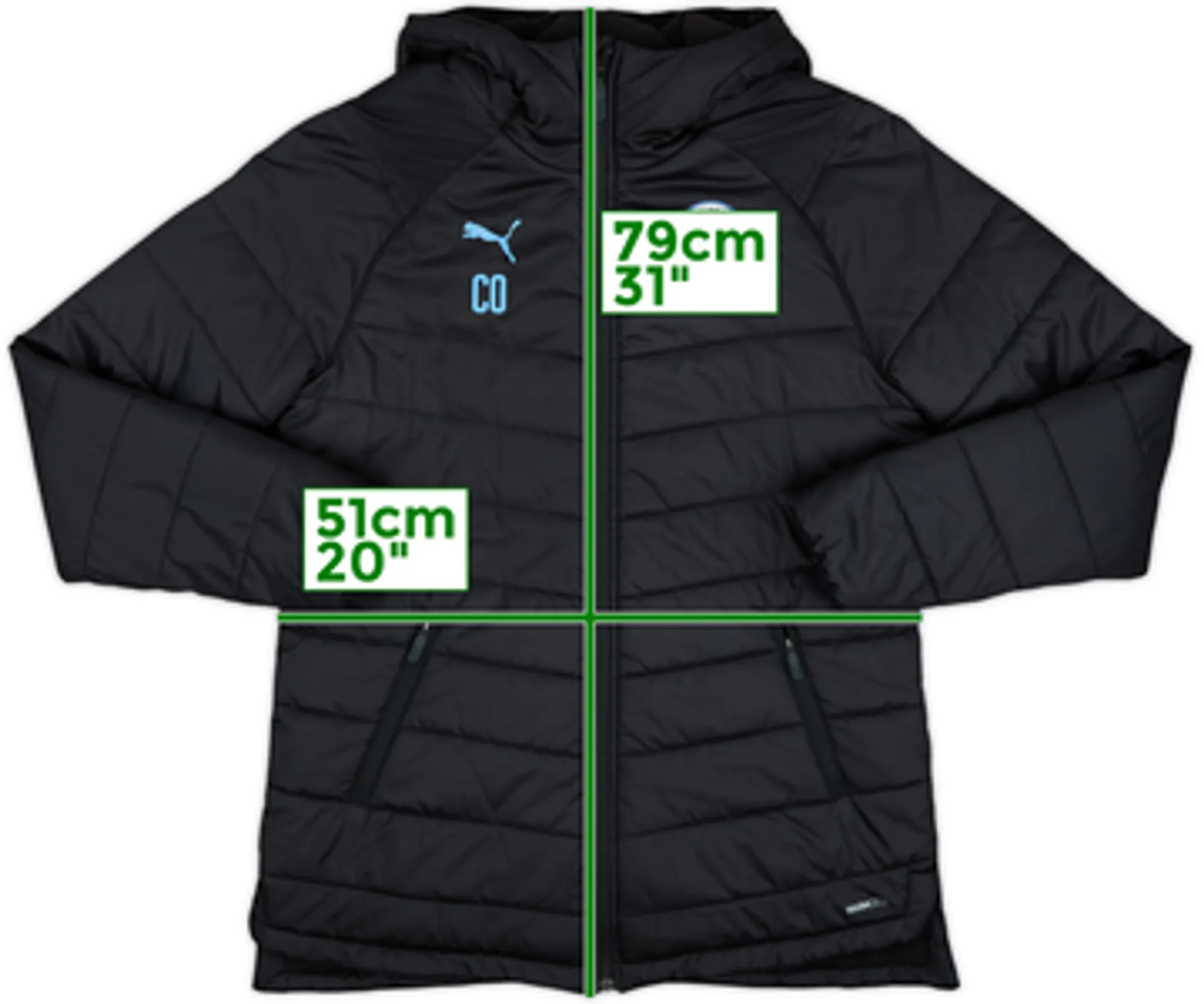 2018-19 Manchester City Staff Issue Puma Padded Bench Coat CO - 8/10 - (M)