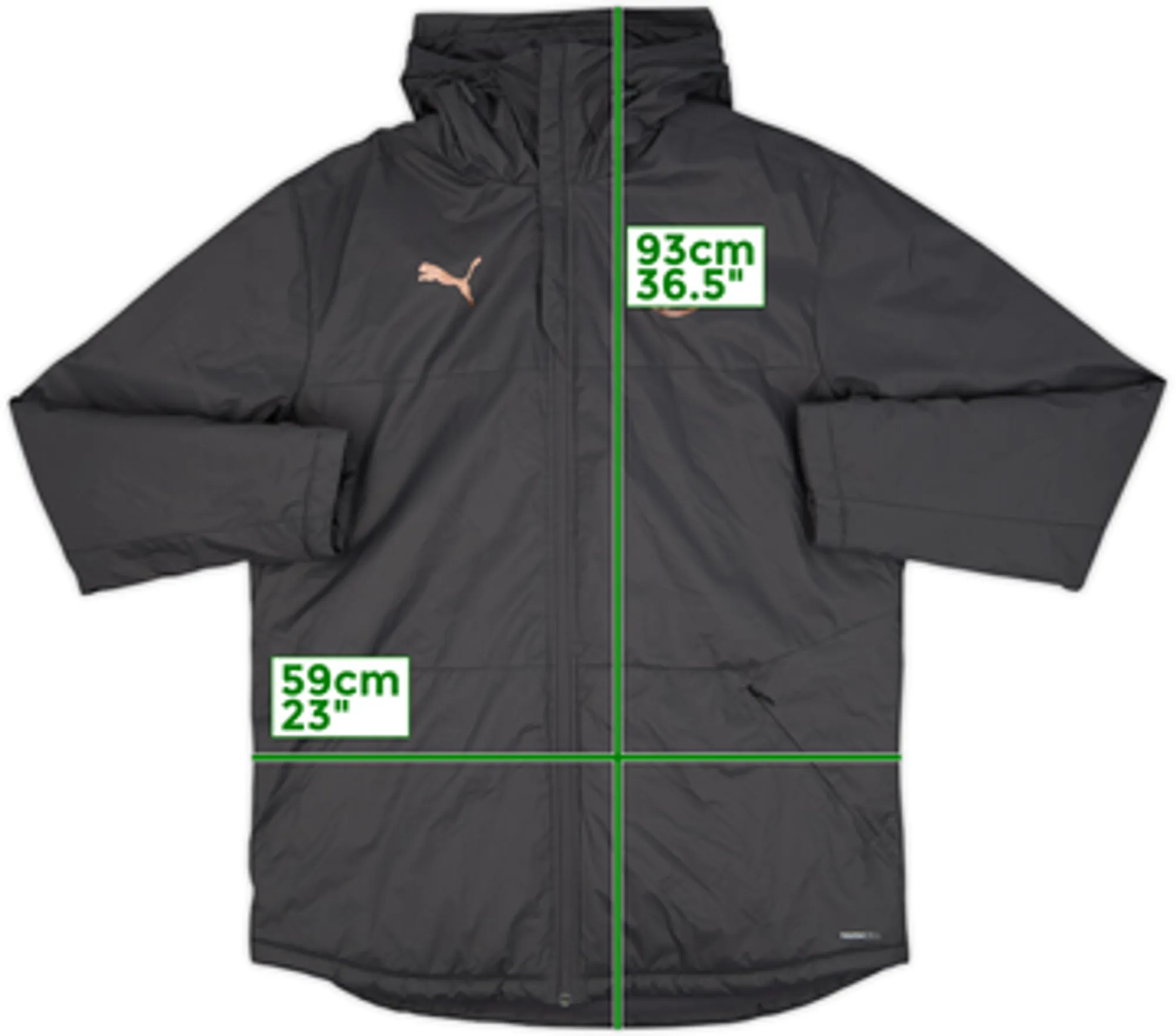 2020-21 Manchester City Puma Hooded Padded Bench Coat - 8/10 - (L)