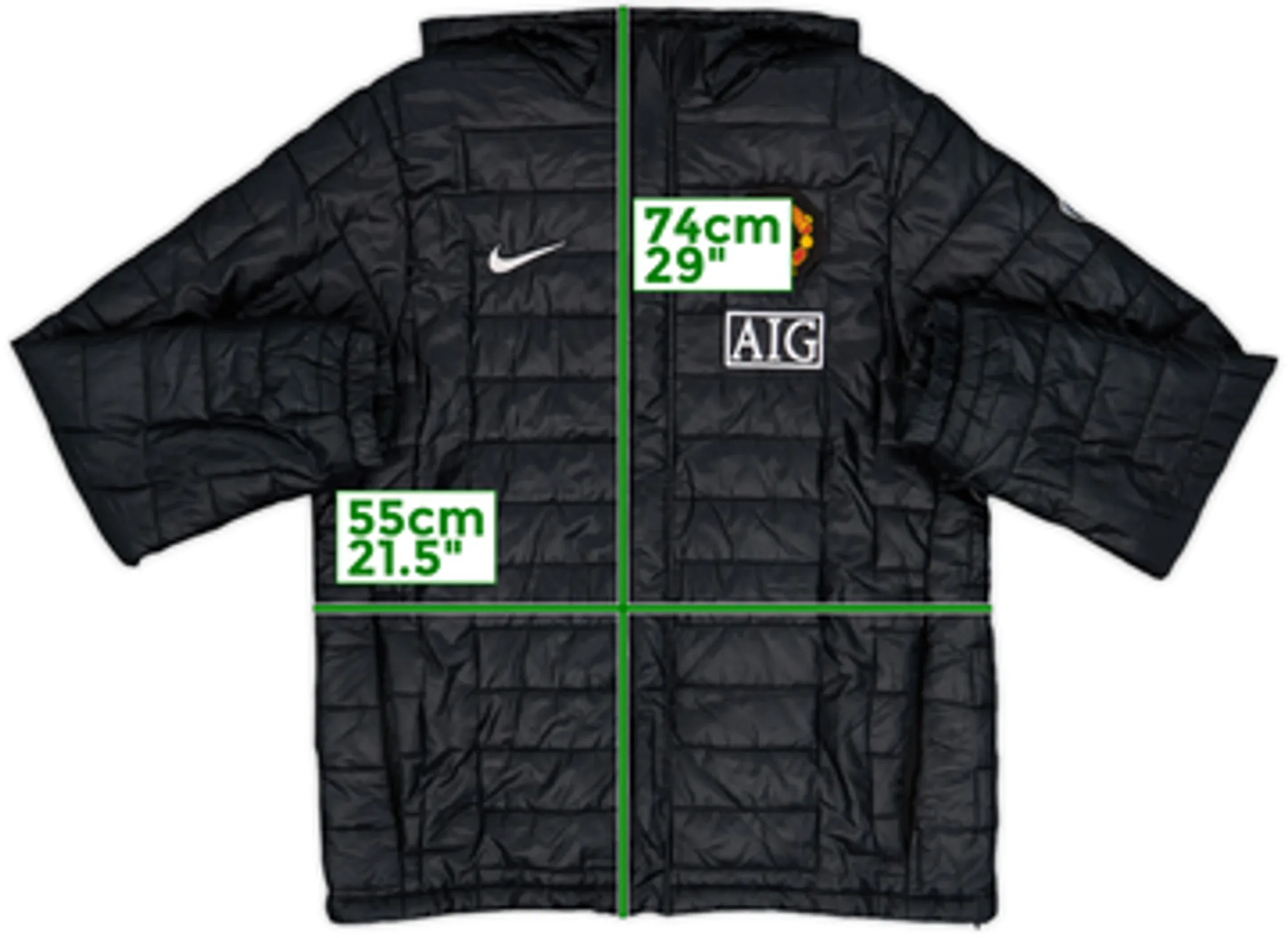 2009-10 Manchester United Nike Padded Bench Coat - 9/10 - (M)