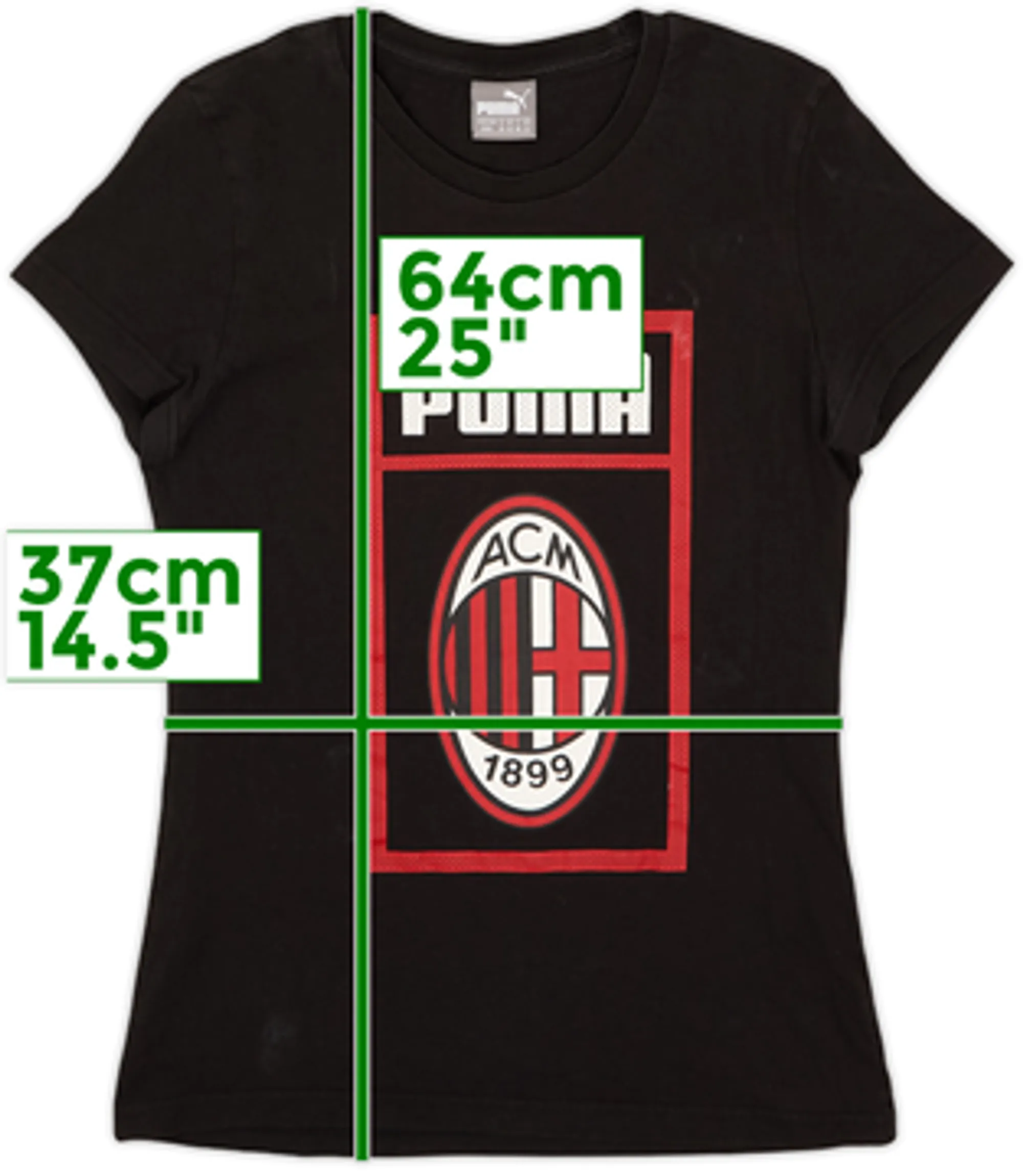 2018-19 AC Milan Puma Graphic Tee - 6/10 - (Women's M)
