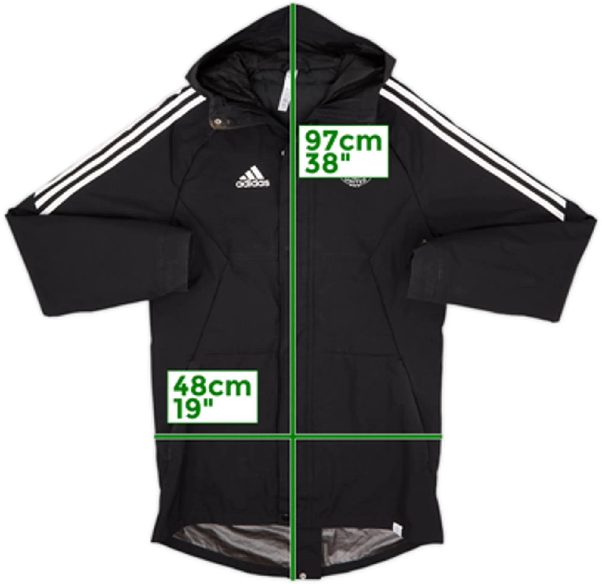 2022-23 Manchester United adidas Hooded Rain Coat - 8/10 - (XS)