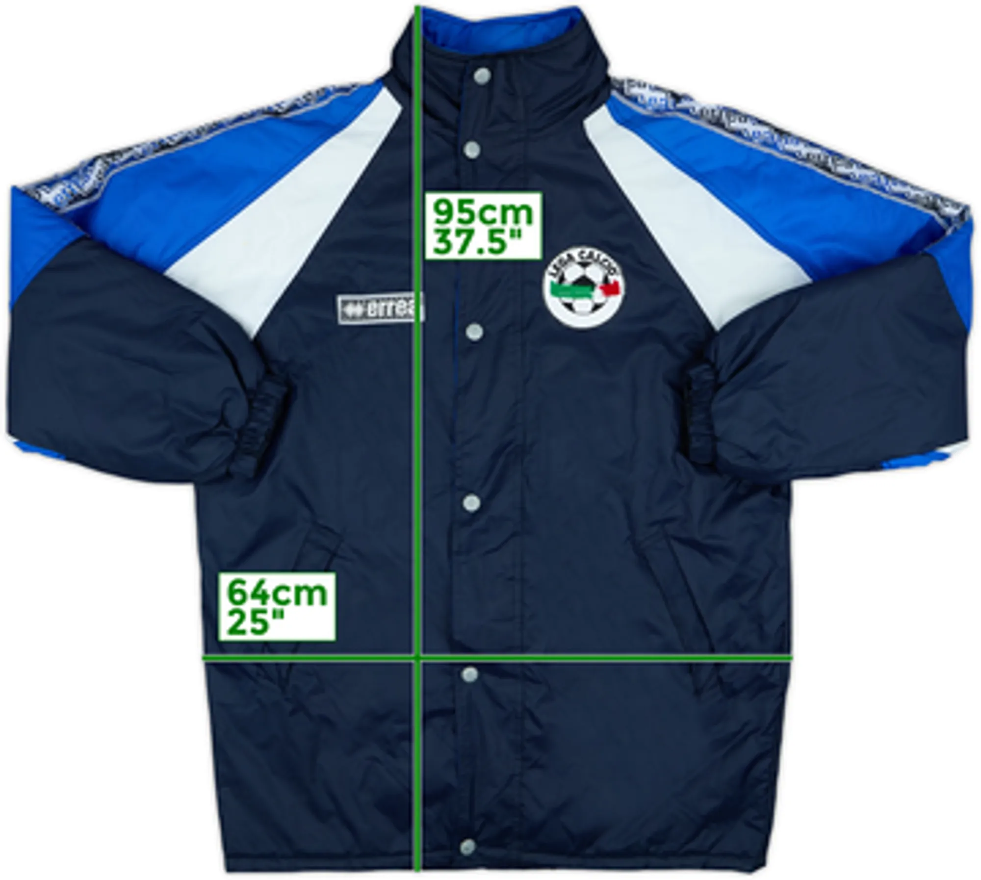 1994-95 Lega Calcio Errea Padded Bench Coat - 9/10 - (XL)
