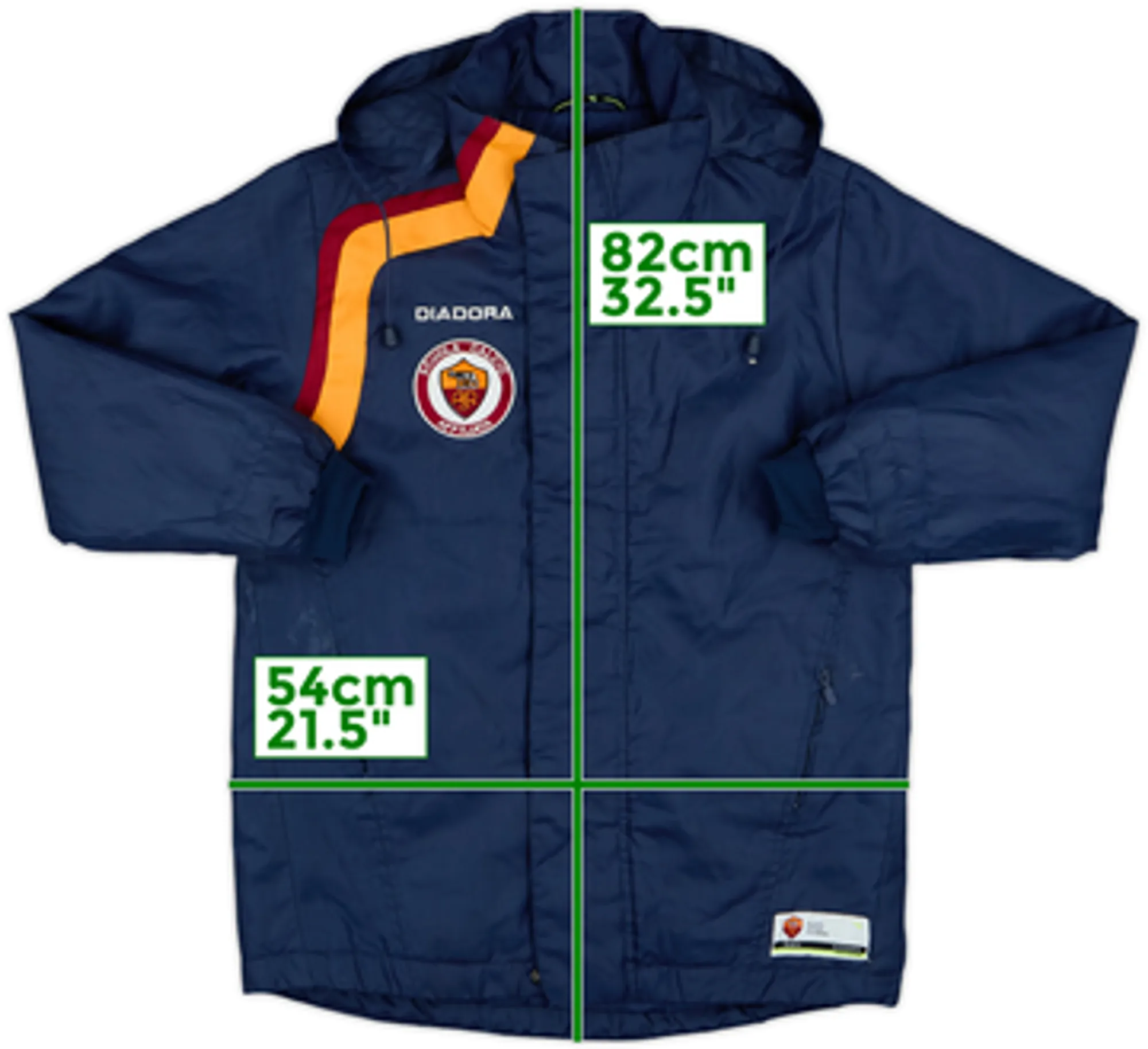 2005-06 Roma 'Scuola' Diadora Padded Bench Coat - 7/10 - (XS)