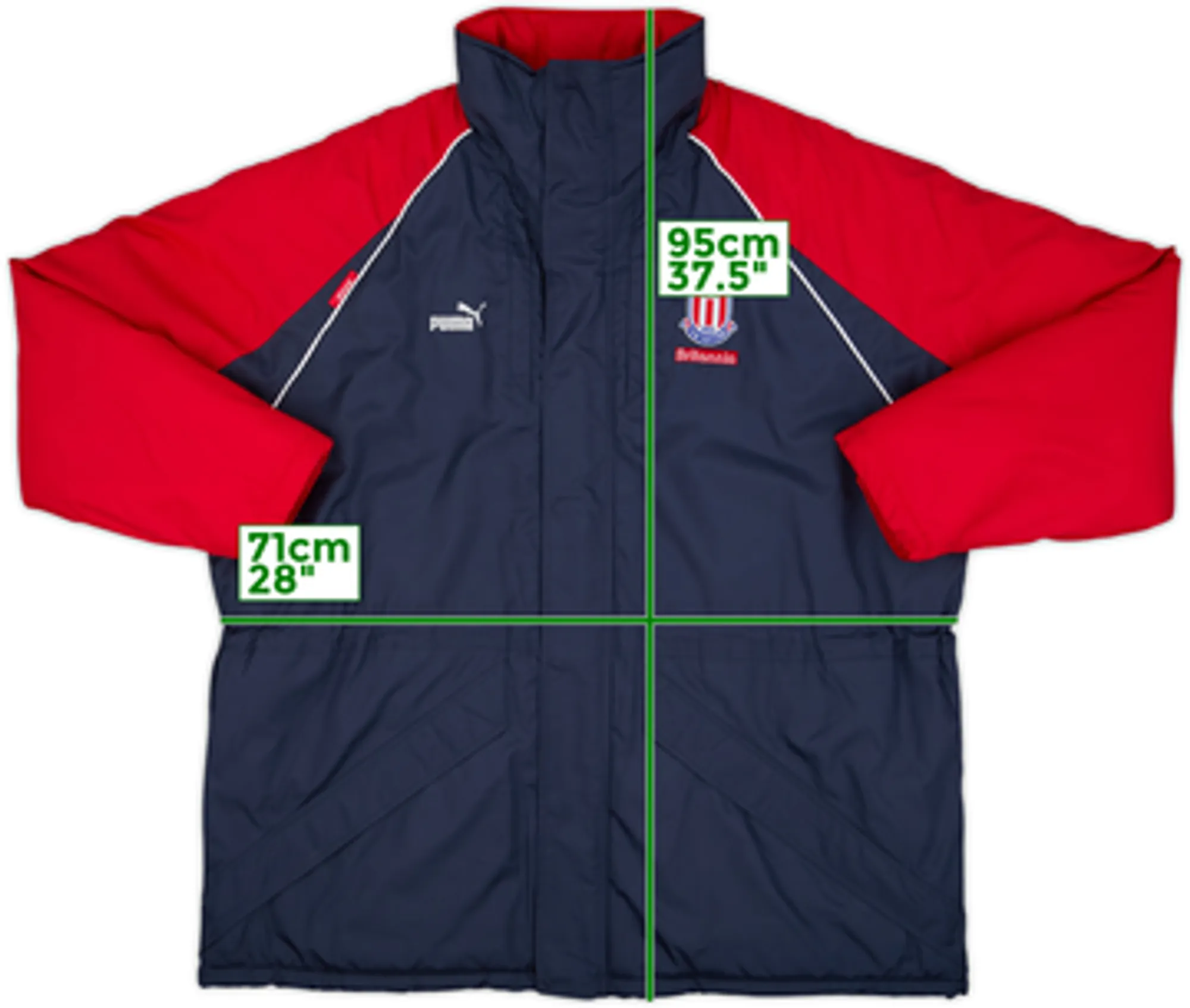 2003-04 Stoke City Puma Padded Bench Coat - 10/10 - (XXL)