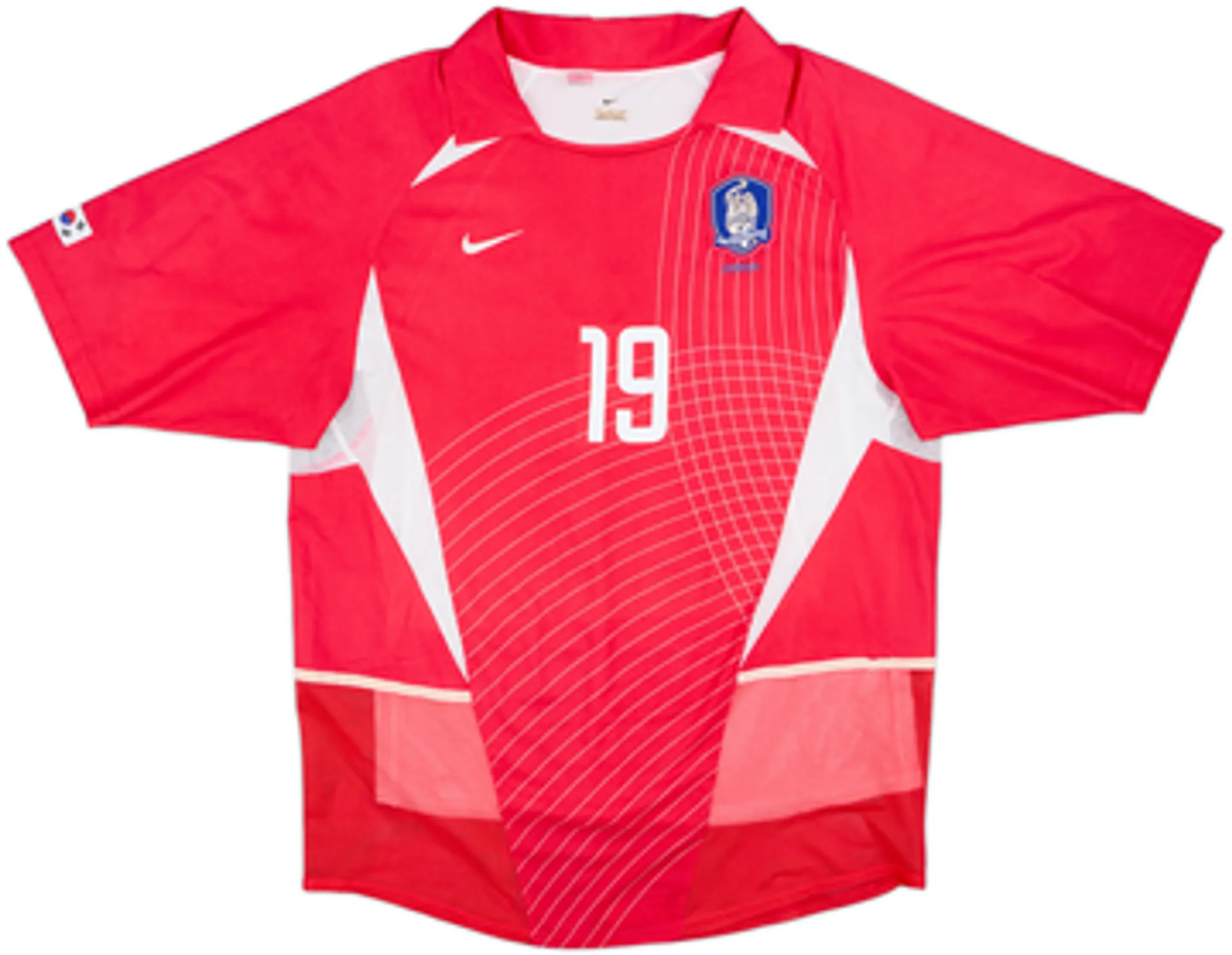 2002-03 South Korea Player Issue Home Shirt J.H.Ahn #19 - 6/10 - (L)