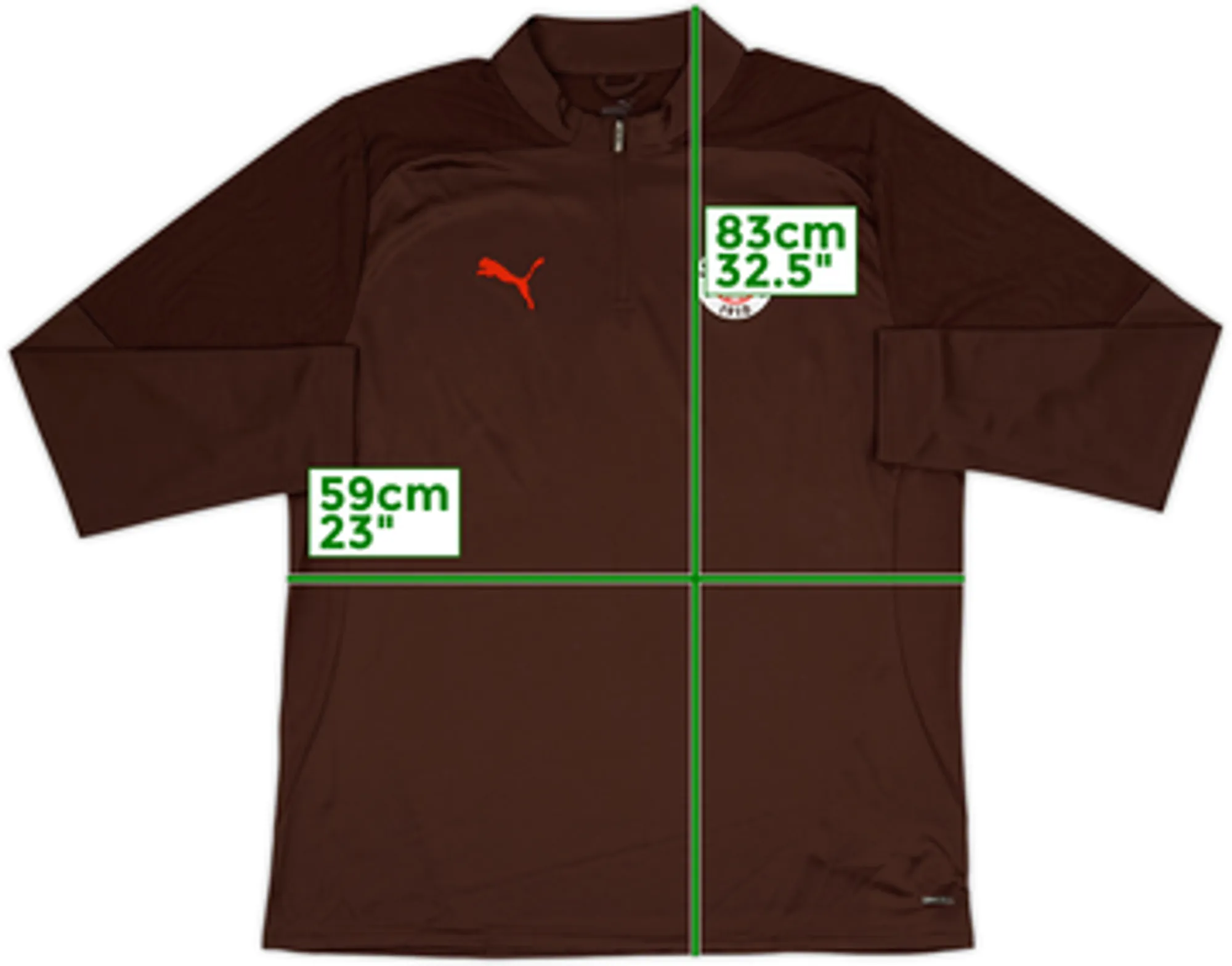 2024-25 St Pauli Puma 1/4 Zip Training Top - 8/10 - (XL)