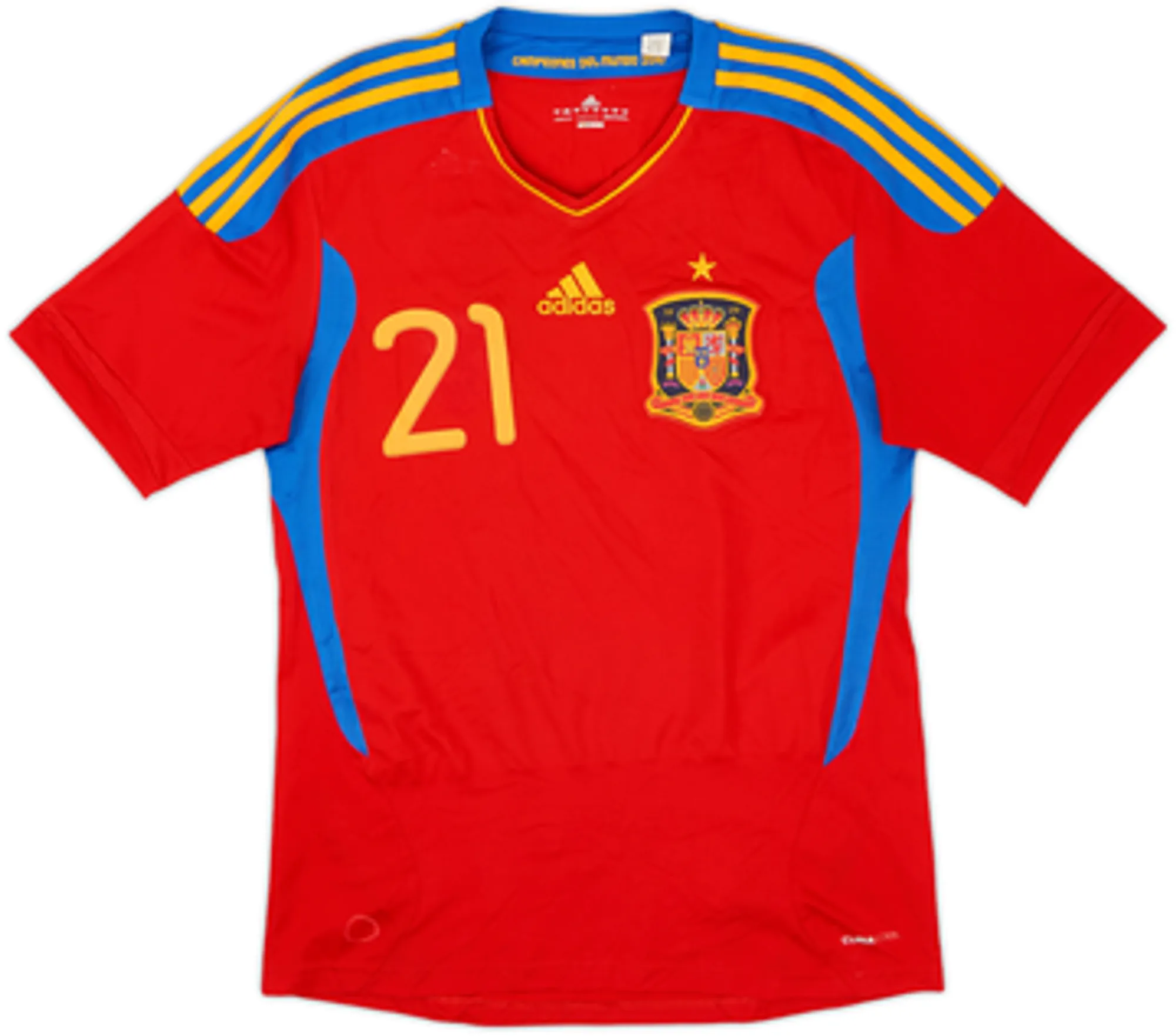 2009-10 Spain Home Shirt Silva #21 - 7/10 - (S)