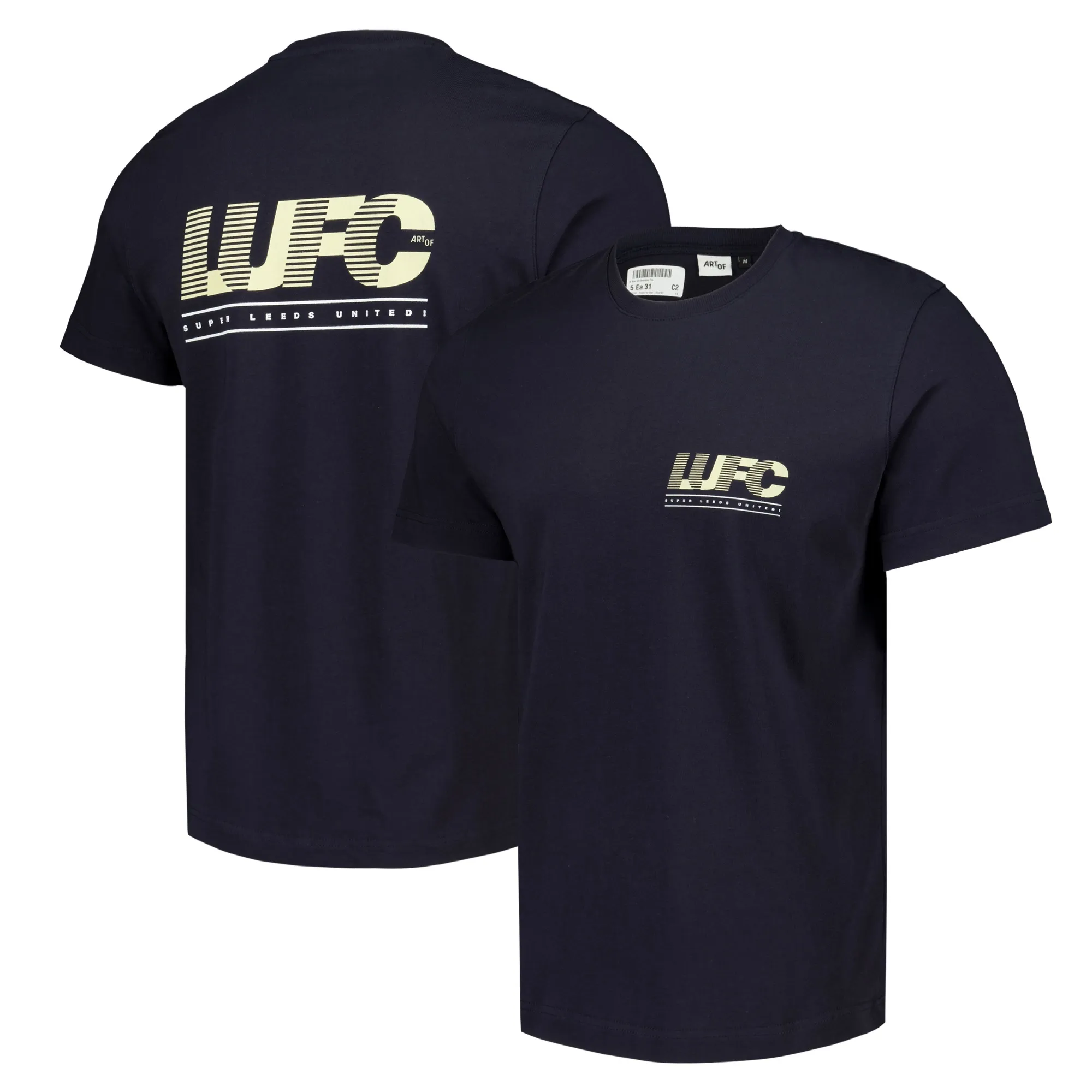 Leeds United x Art of 00's Type T-Shirt - Navy - Unisex