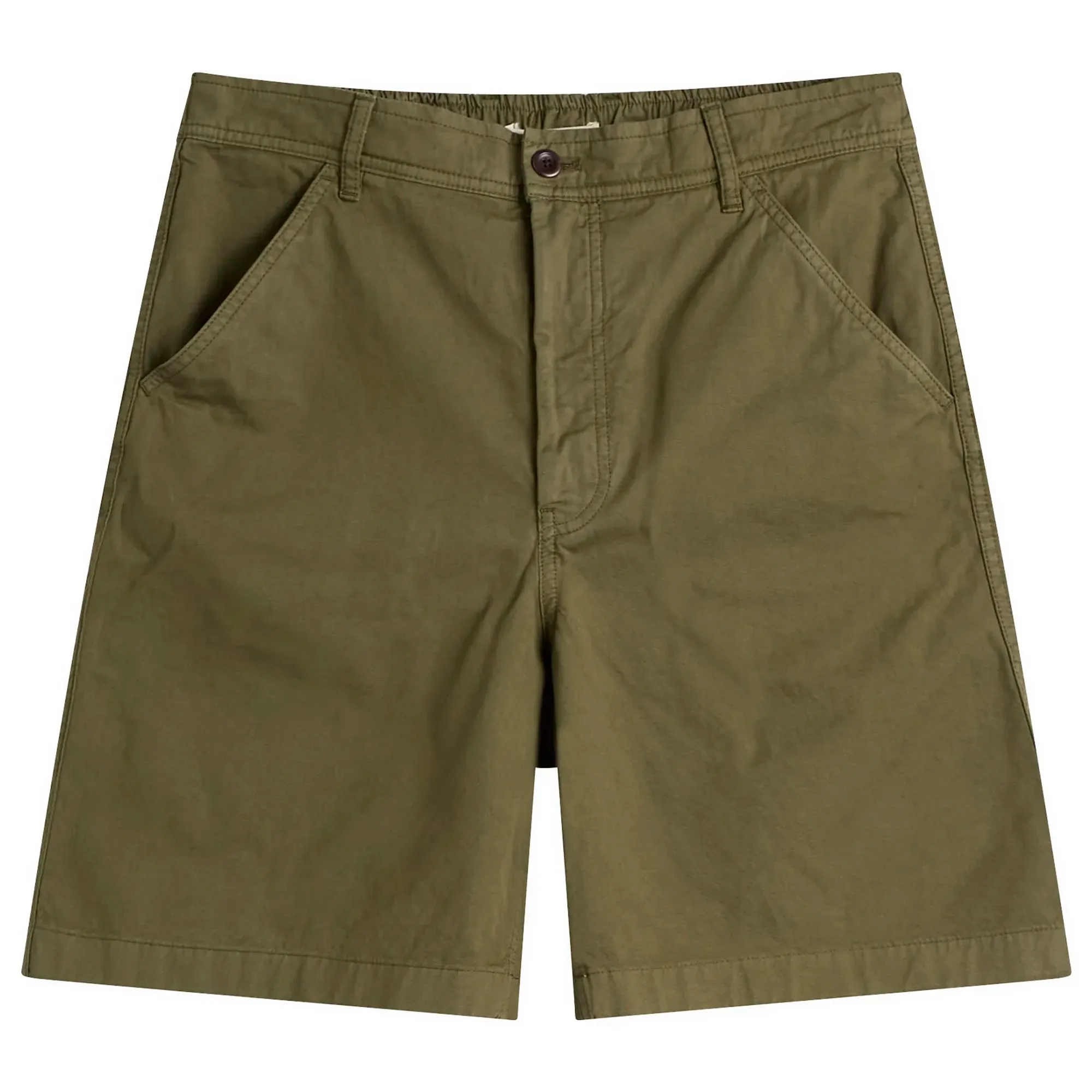 Norse Projects Men's Kvitfell Relaxed Twill Shorts Olive Night