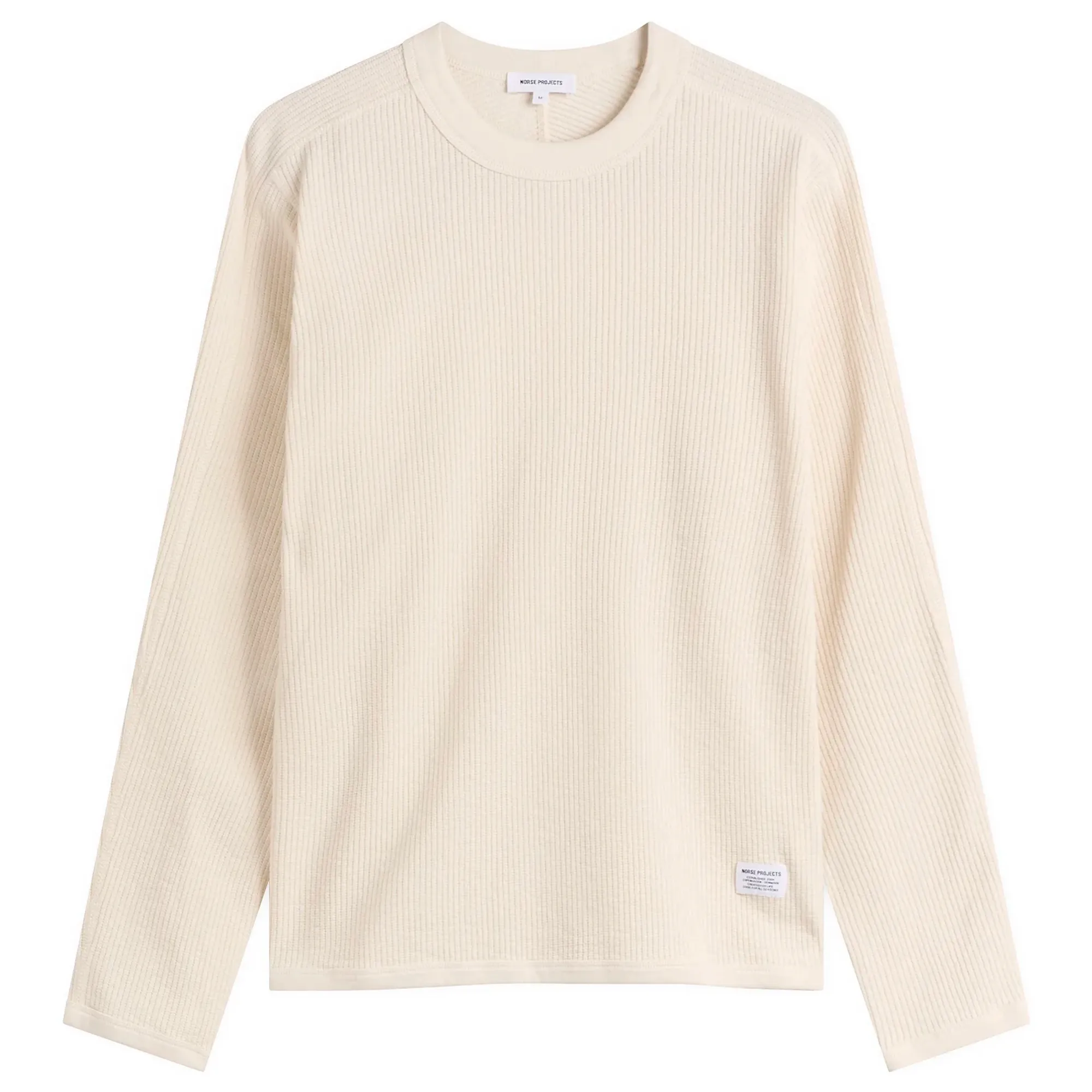 Norse Projects Men's Stevns Military Rib Long Sleeve T-Shirt Ecru