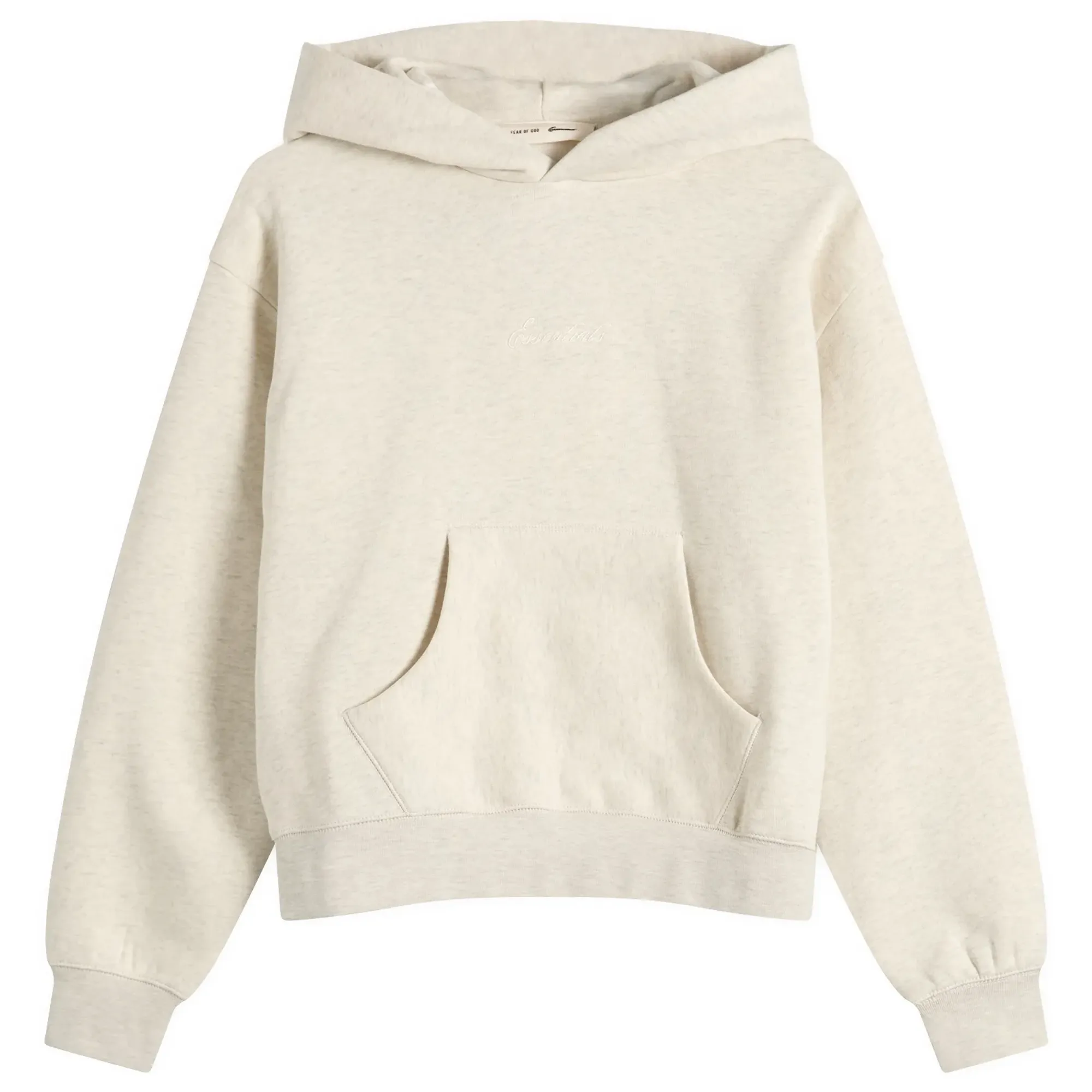 Fear of God ESSENTIALS Women's Signature Classic Hoodie Oatmeal Heather/Light Heather