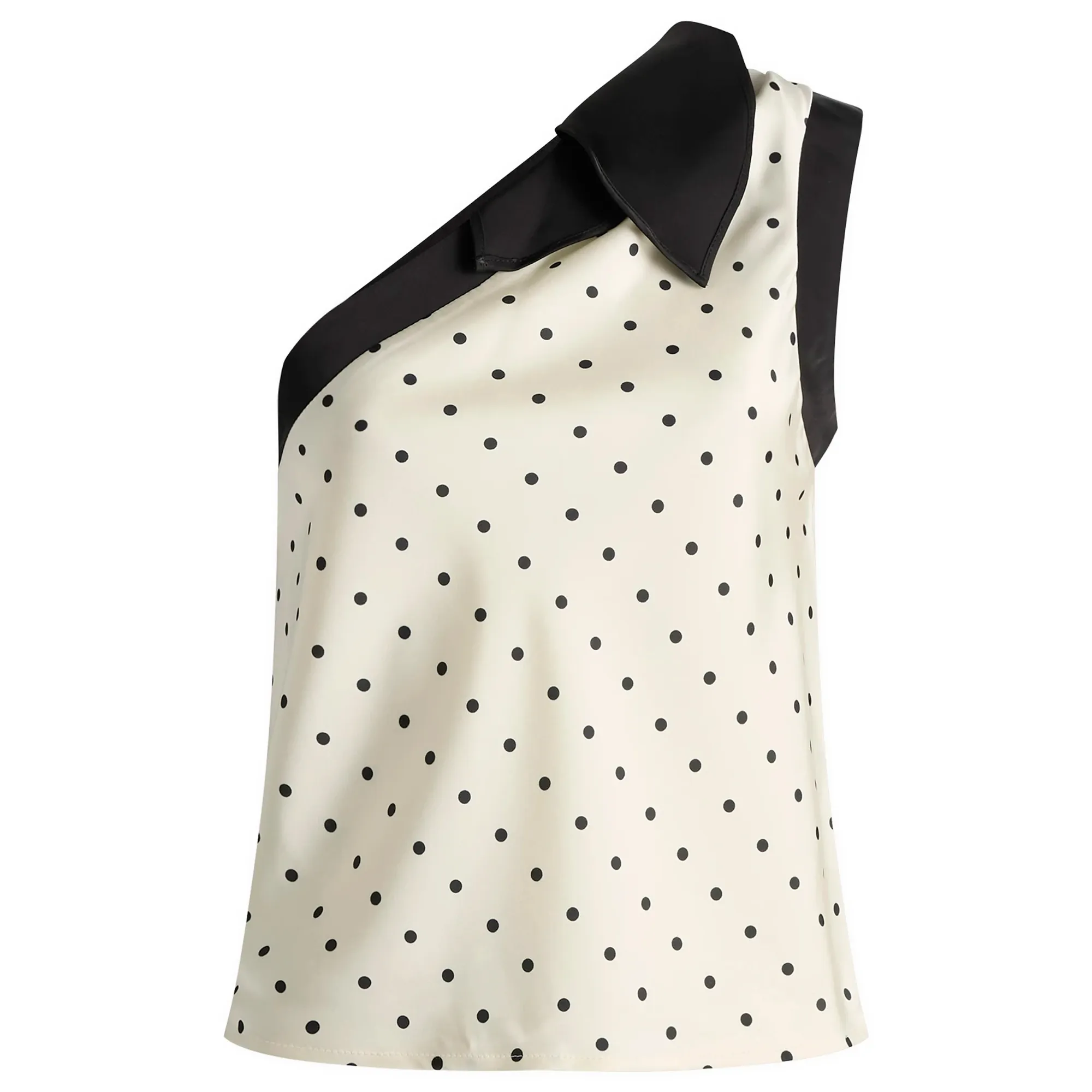 Kijun Women's Polka Dot Scarf Top Ivory