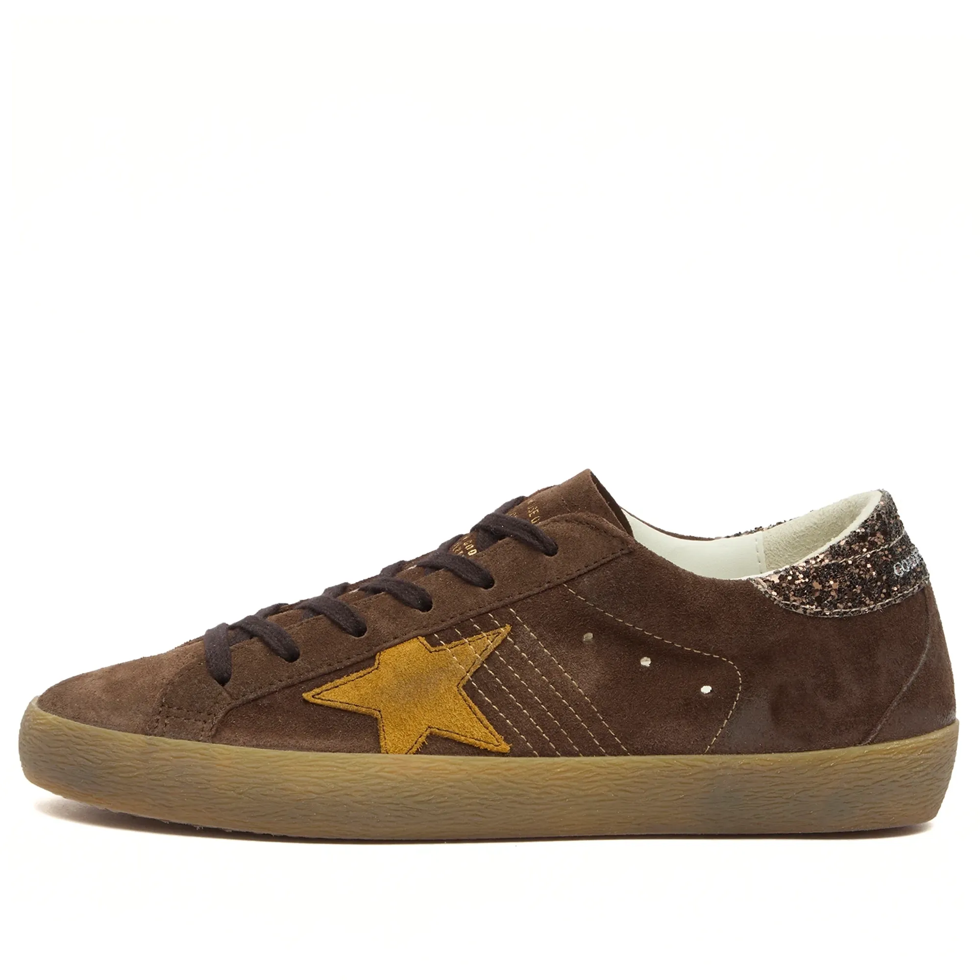 Golden Goose Women's Suede Super Star Sneaker Brown/Ocra
