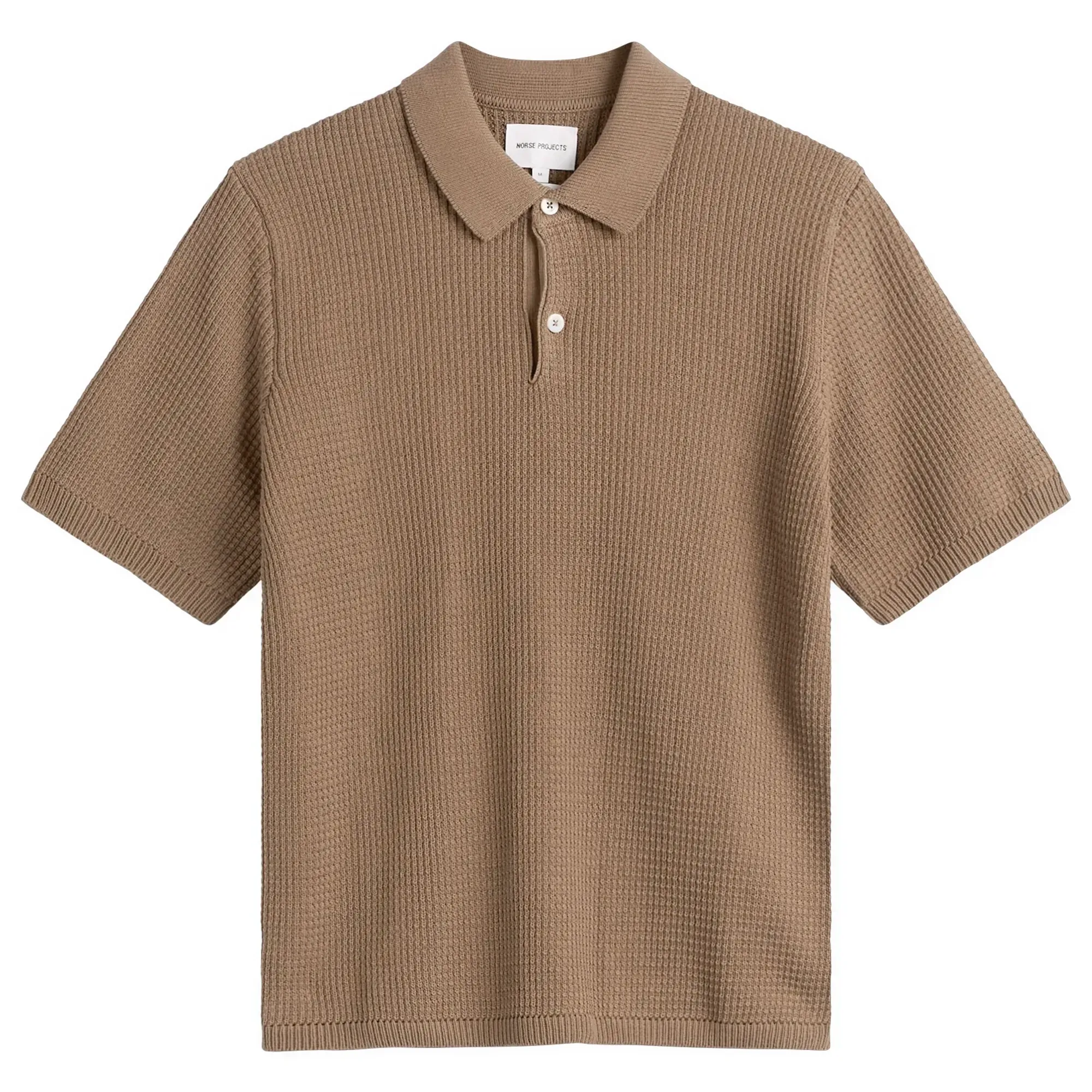 Norse Projects Men's Anholt Cotton Crepe Polo Walnut